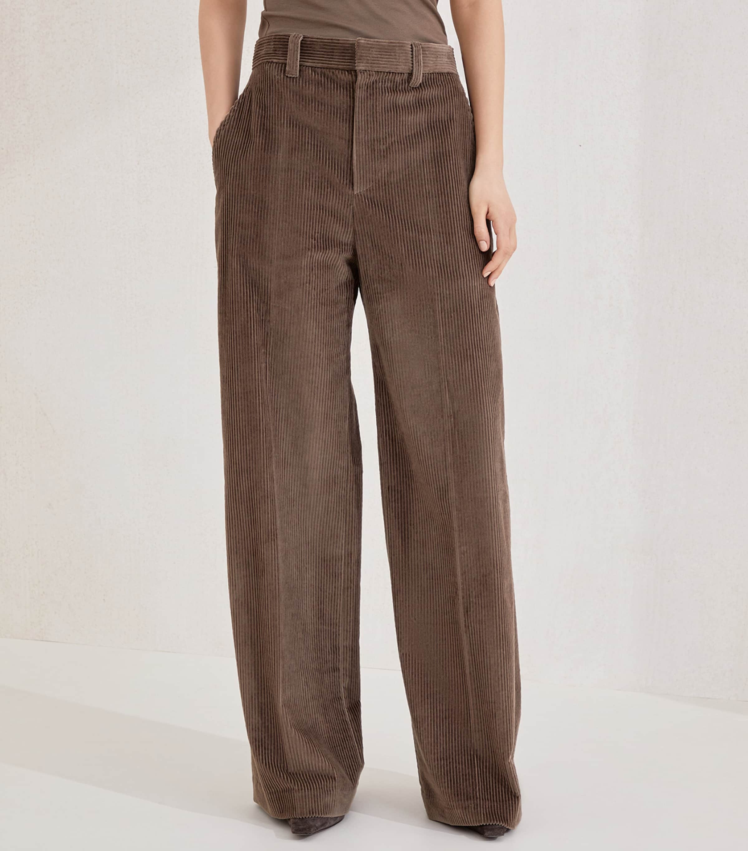 Corduroy Loose Trousers C649 Image 2