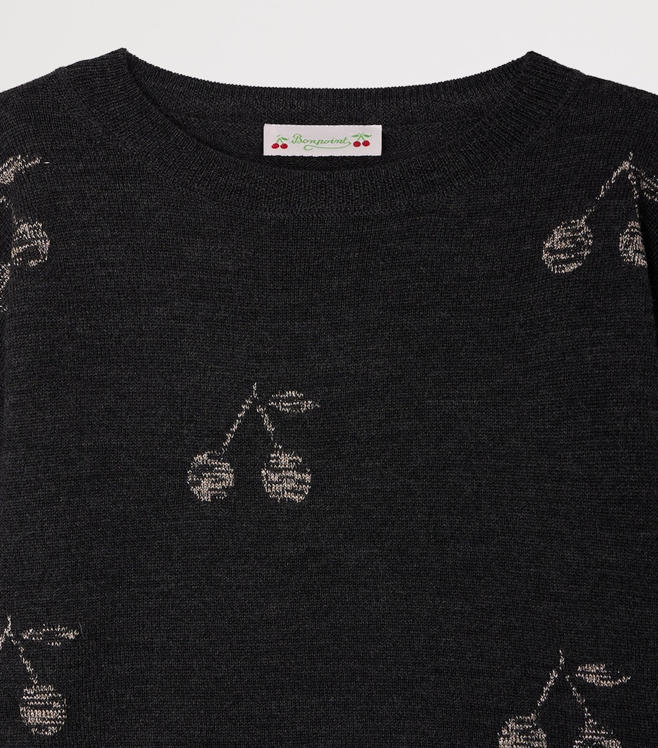 Wool Cherry Sweater (4-8 Years) GRIS FONCE Image 3