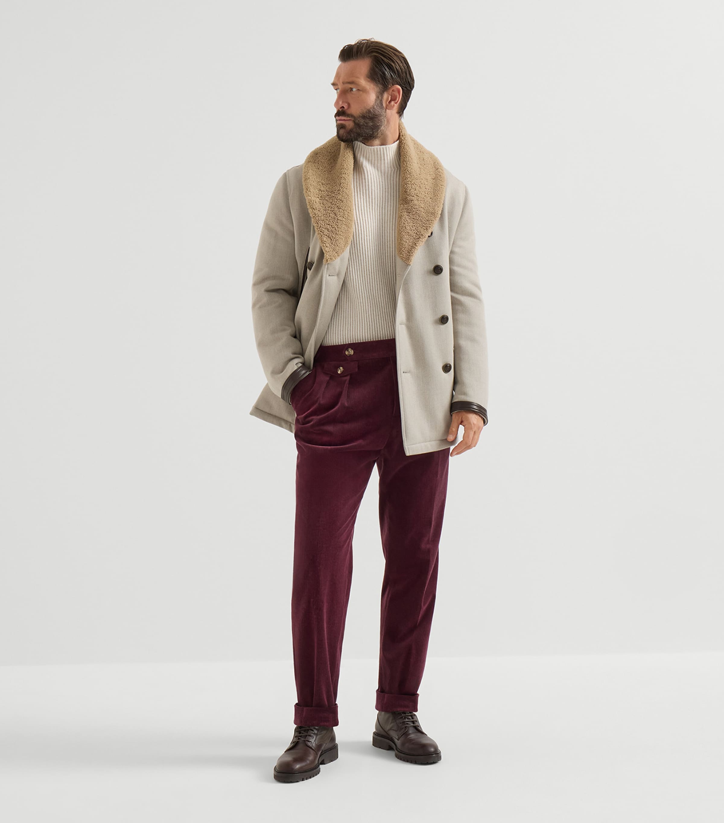 Brunello Cucinelli Mens Cashmere High-Neck Sweater Image 3
