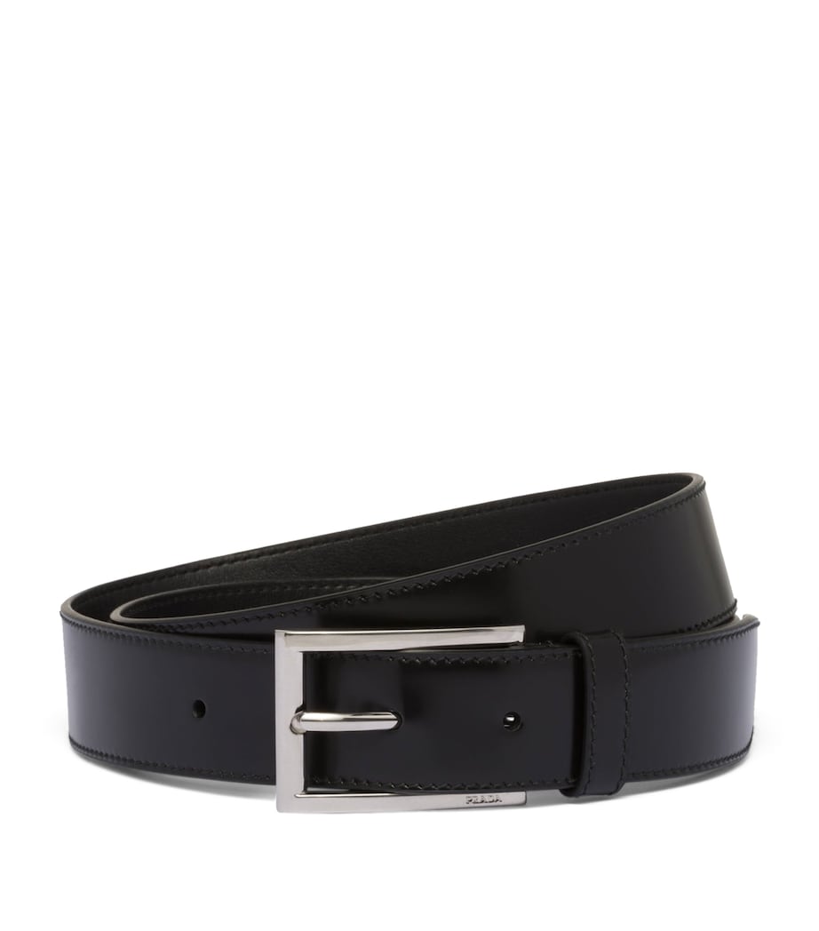 Leather Square-Buckle Belt F0002 Image 1