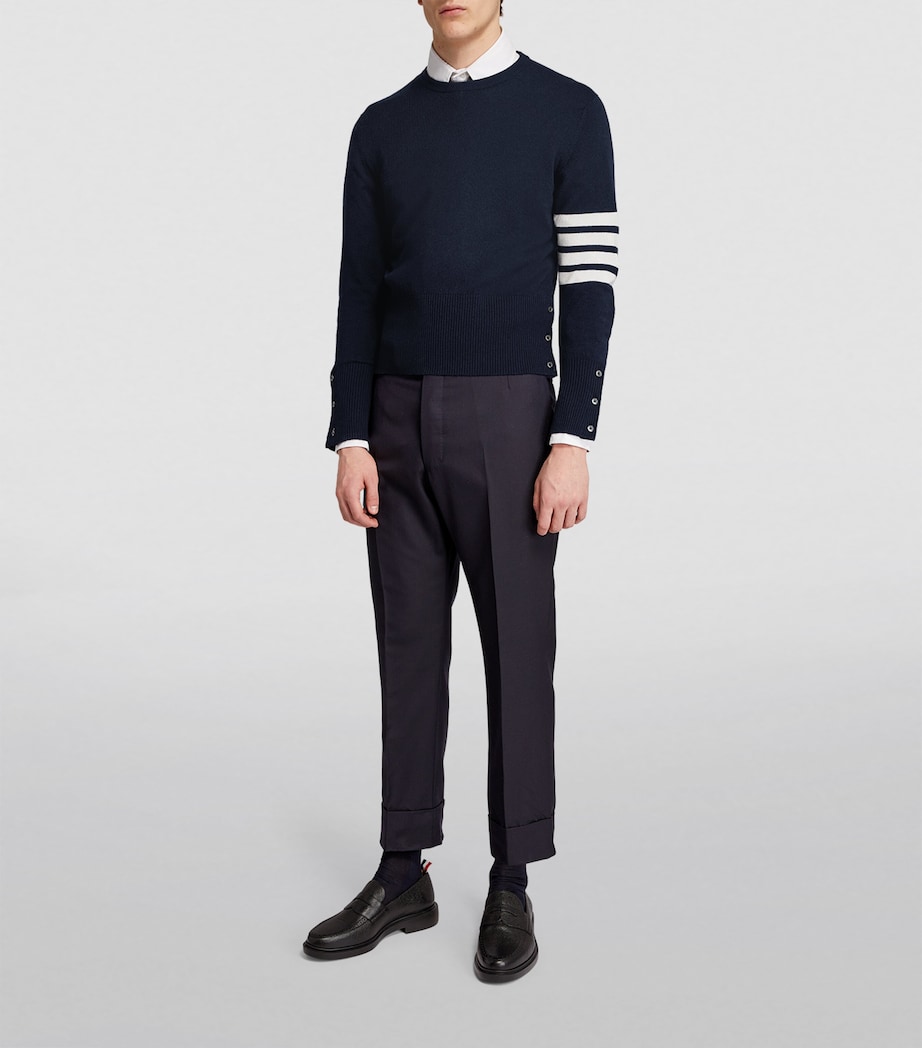 Cashmere 4-Bar Sweater NAVY Image 2