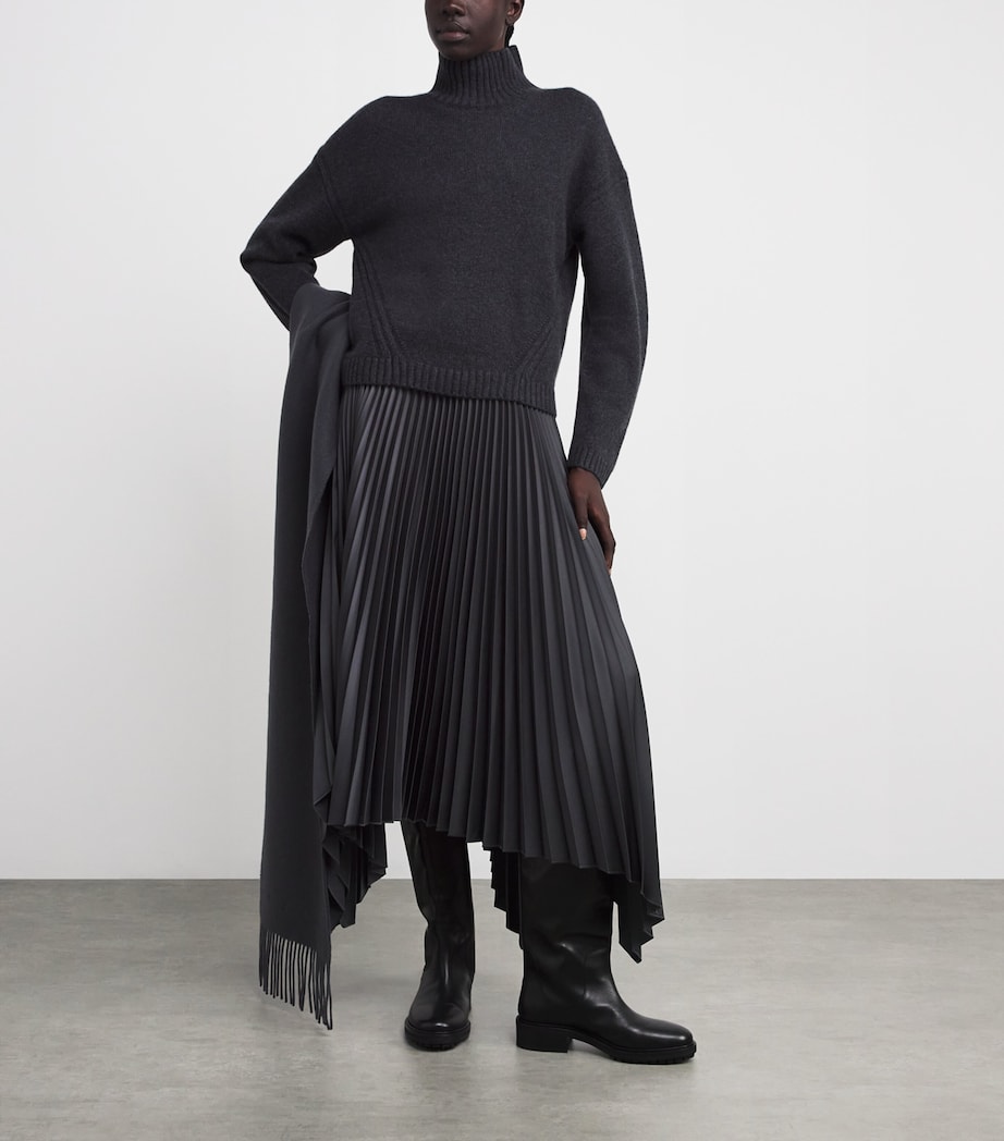 Plissé Ade Midi Skirt SMOKE Image 2