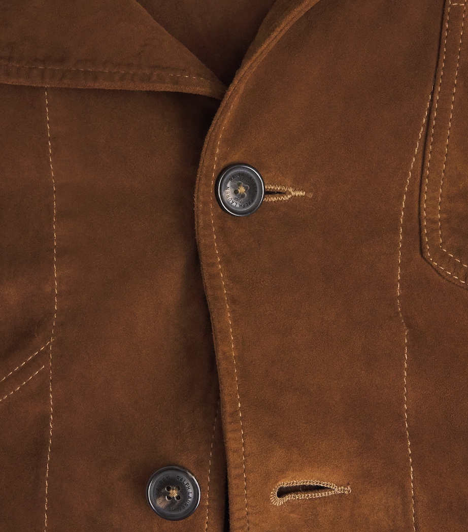 Suede Unstructured Blazer BROWN Image 5