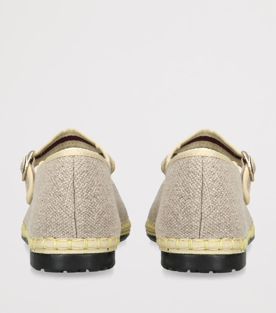 Flabelus Linen Imelda Mary Janes Bone/comb Image 2