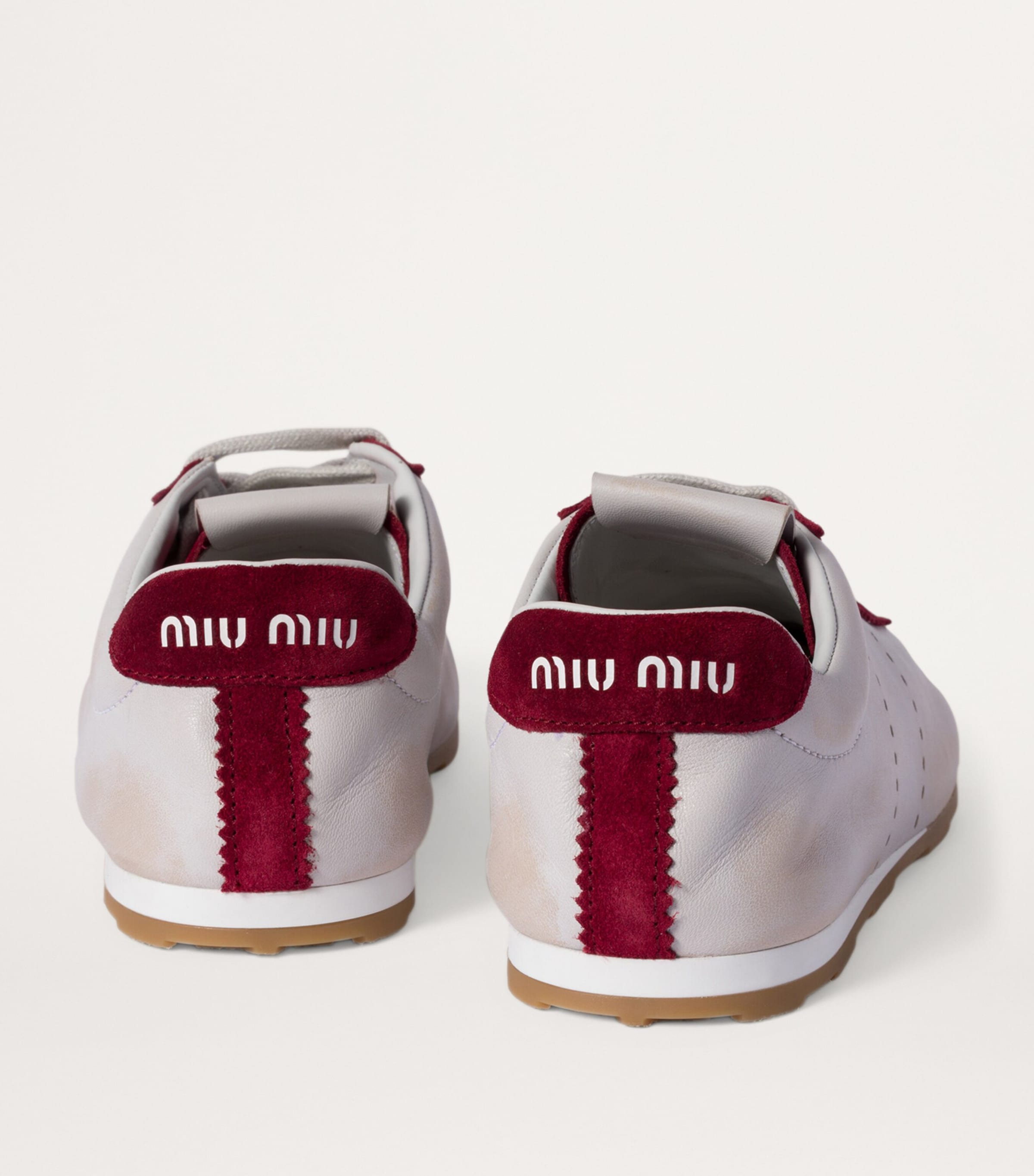 Miu Miu Leather Plume Sneakers | Harrods UK