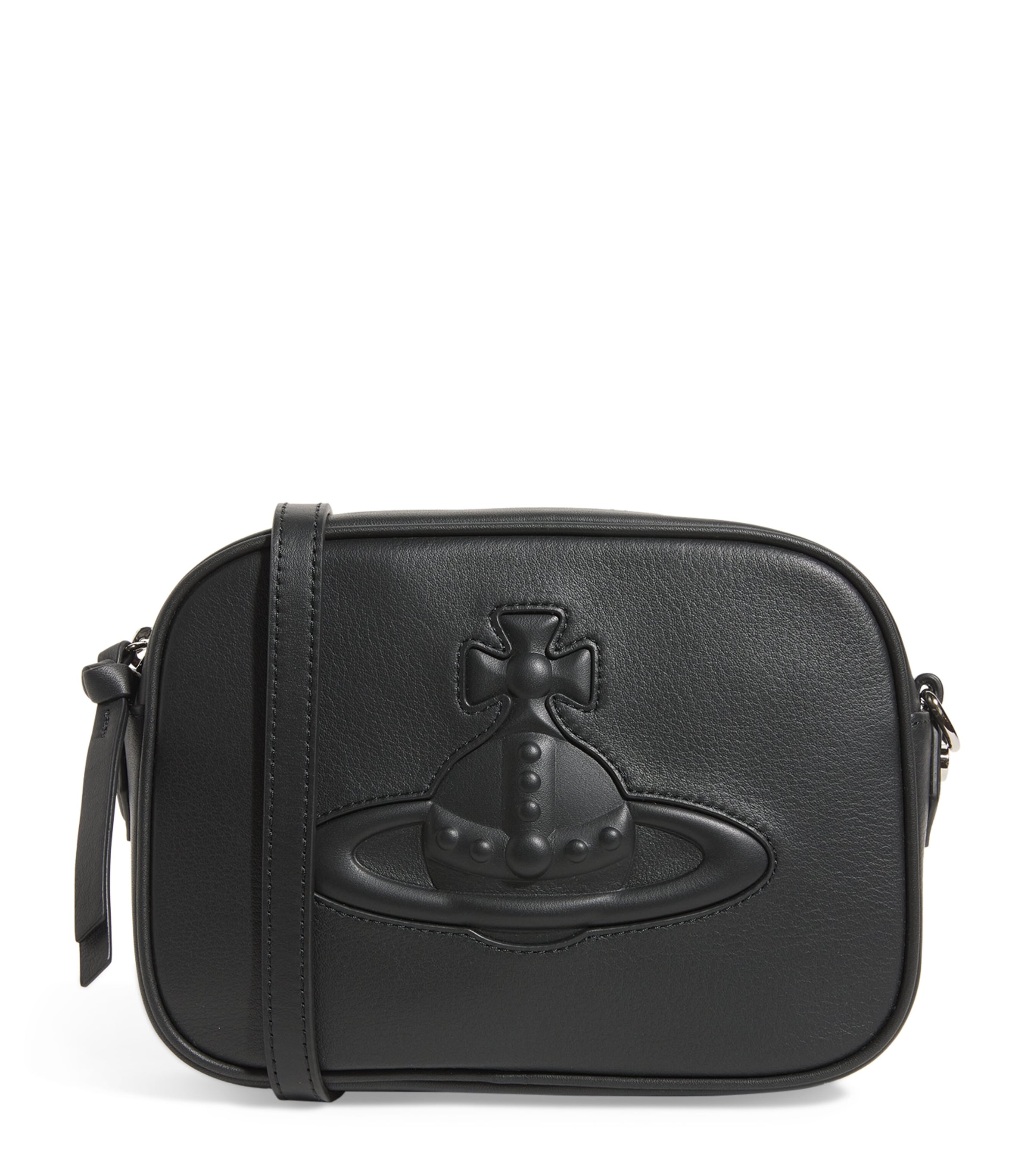 【関税&送料込】Vivienne Westwood Black Leather Anna Crossbo Vivienne Westwood Leather Anna Cross-Body Bag | Harrods US