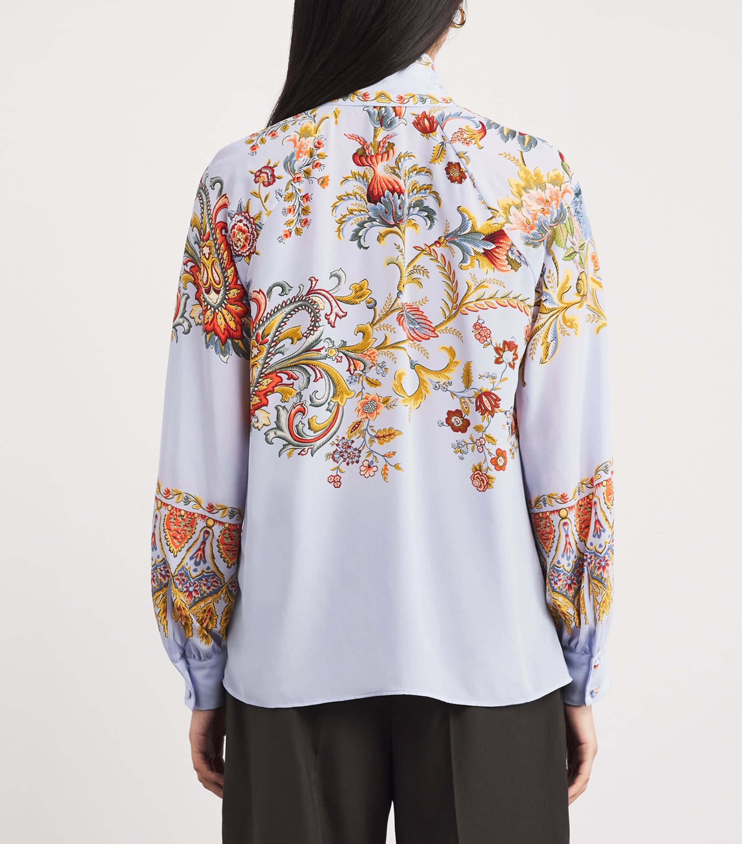 Silk Printed Blouse X0882 Image 4