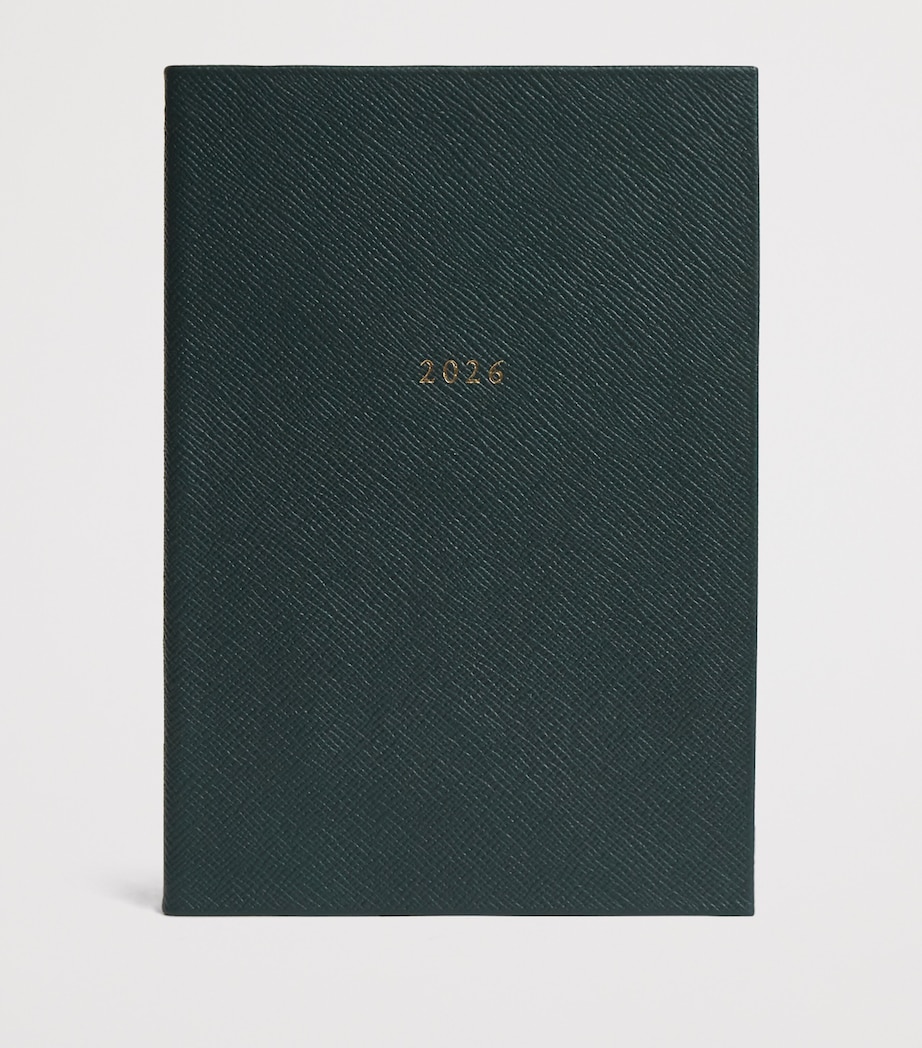 Leather A5 Diary 2026 HARRODS GREEN Image 2