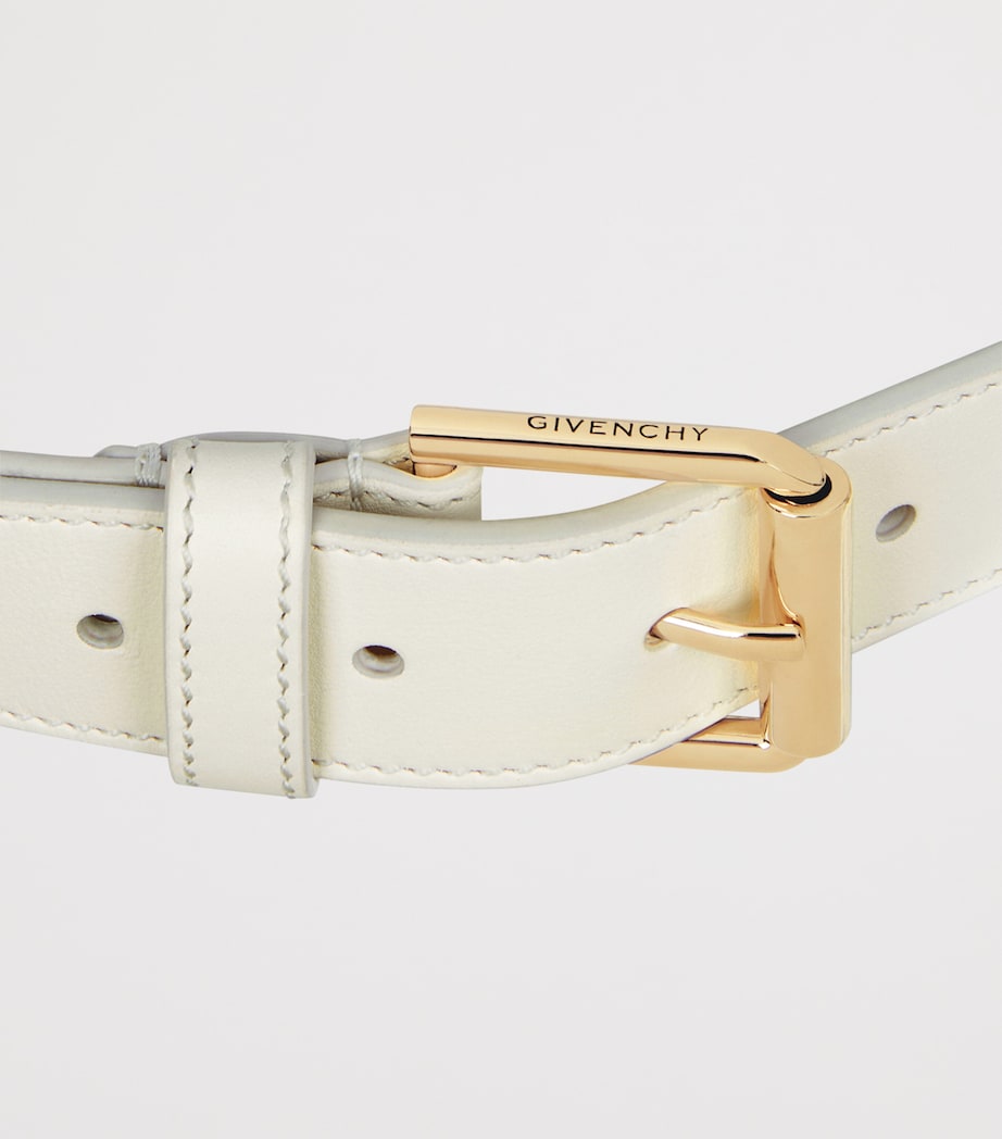 Leather Voyou Belt IVORY Image 4