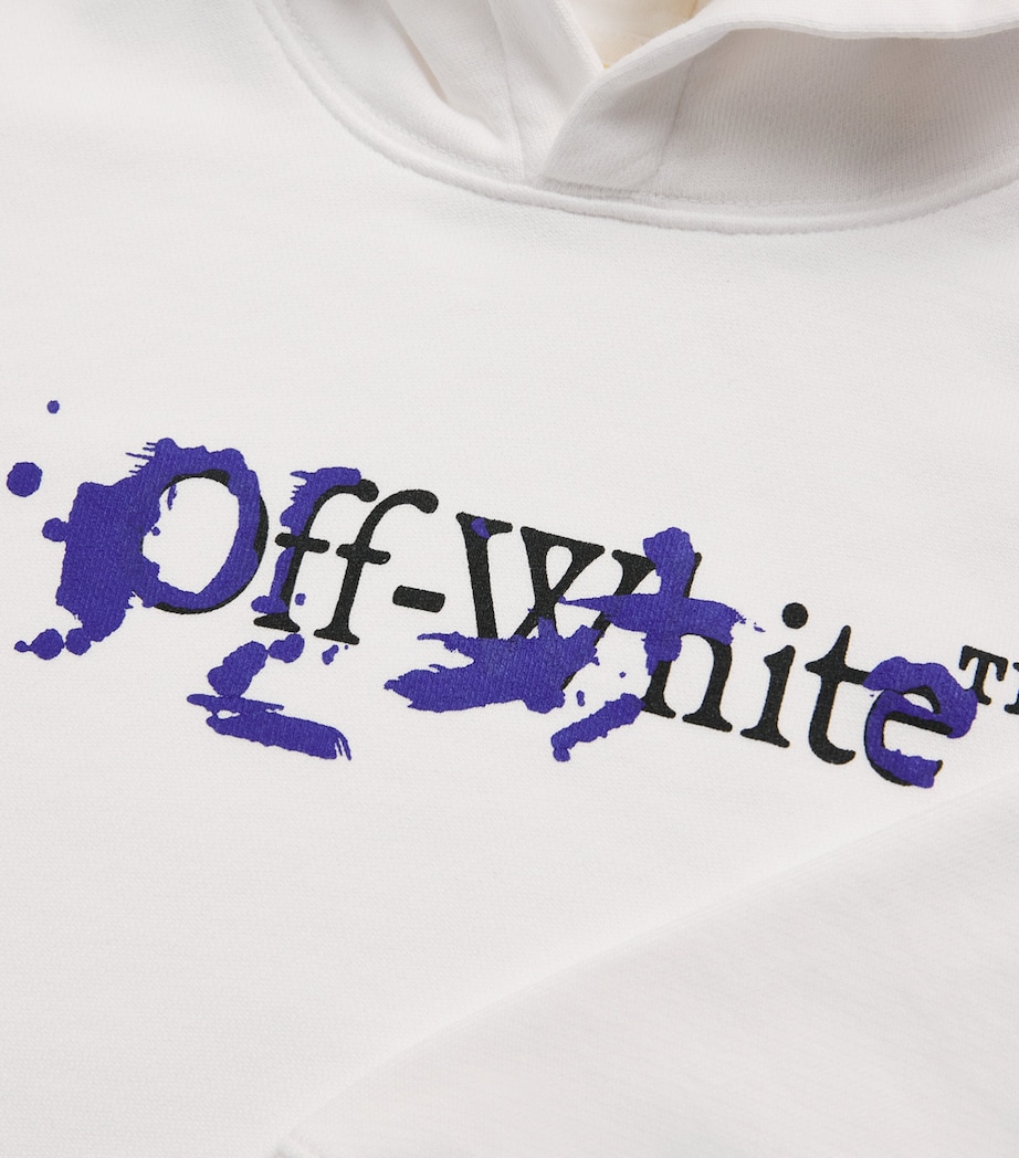 Off-White Kids Bookish Splat Hoodie (4-12+ Years) White Image 3