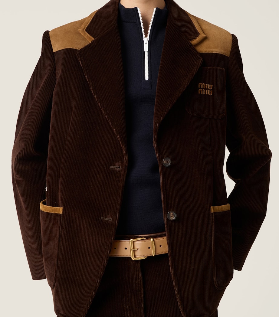 Miu Miu Womens Corduroy Blazer Image 6