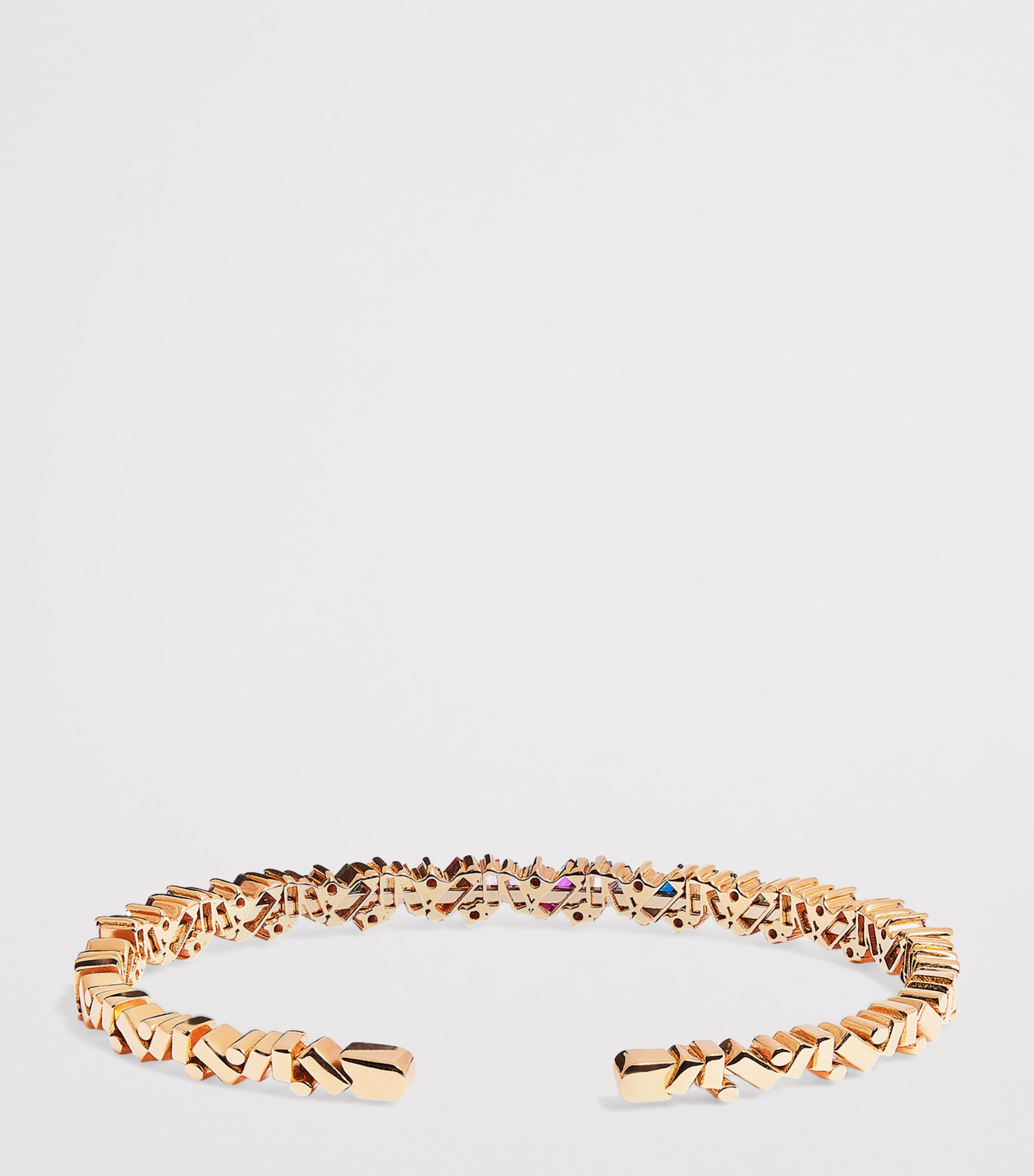 Suzanne Kalan Rose Gold, Diamond and Sapphire Rainbow Frenzy Bangle Rg/rs Image 3