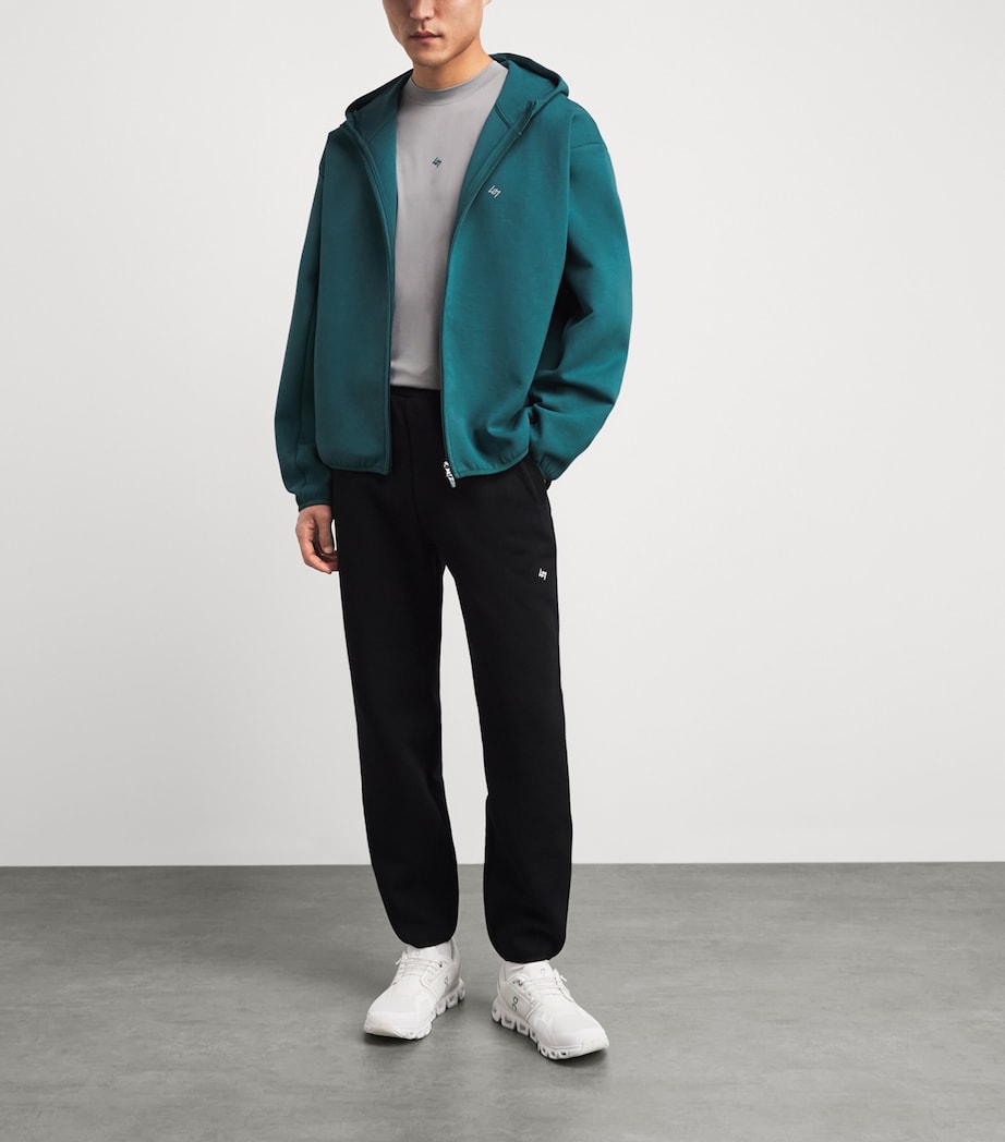 Represent 247 Mens 247 Numbers Zip-Up Hoodie Teal Image 2