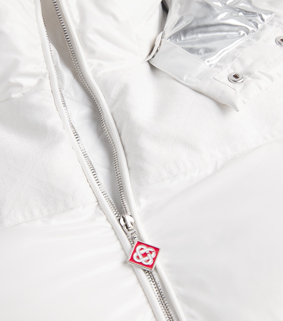 Down Puffer Ski Jacket WHITE Image 5