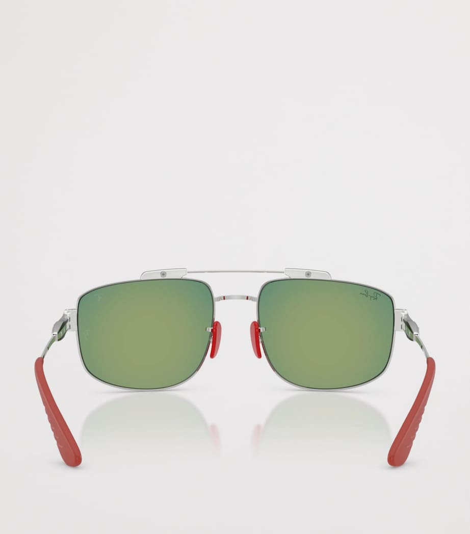Ray-Ban Scuderia Ferrari Collection Square Sunglasses Silver Image 4