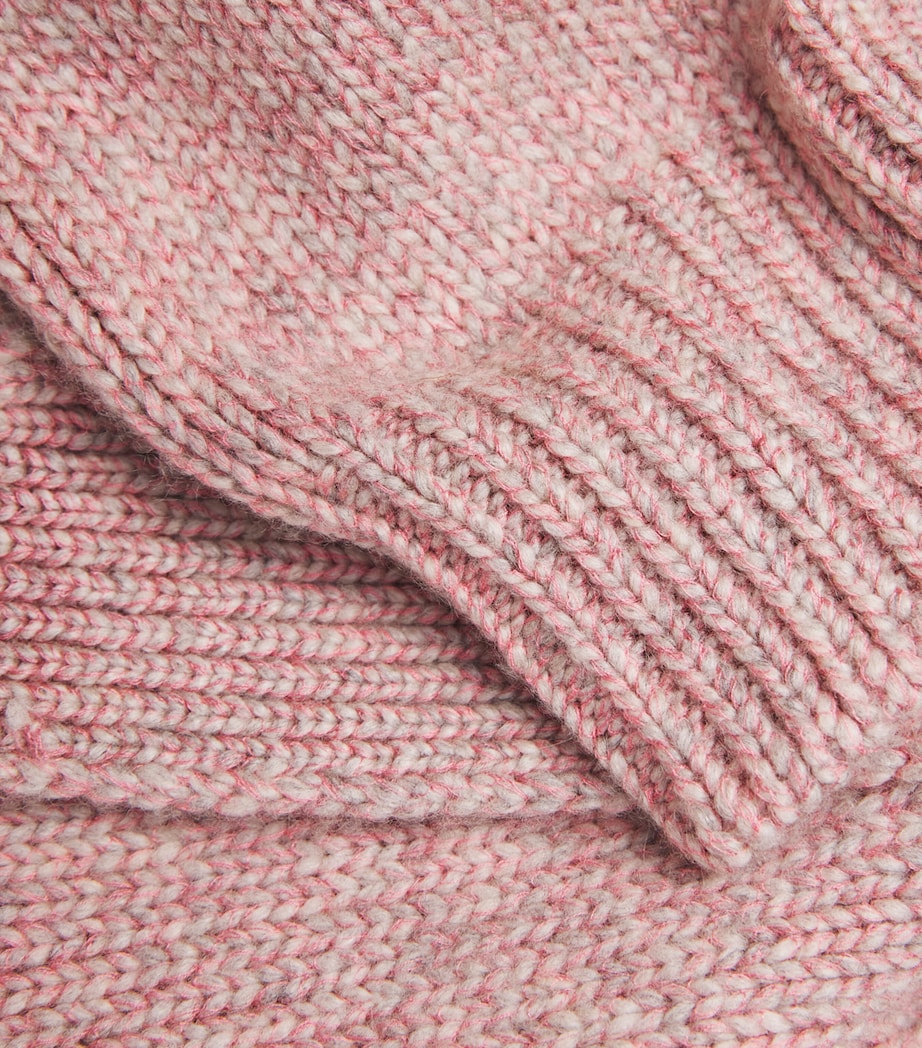 Johnstons Of Elgin Womens Cashmere-Cotton Slouch Cardigan Sea Coral Image 6
