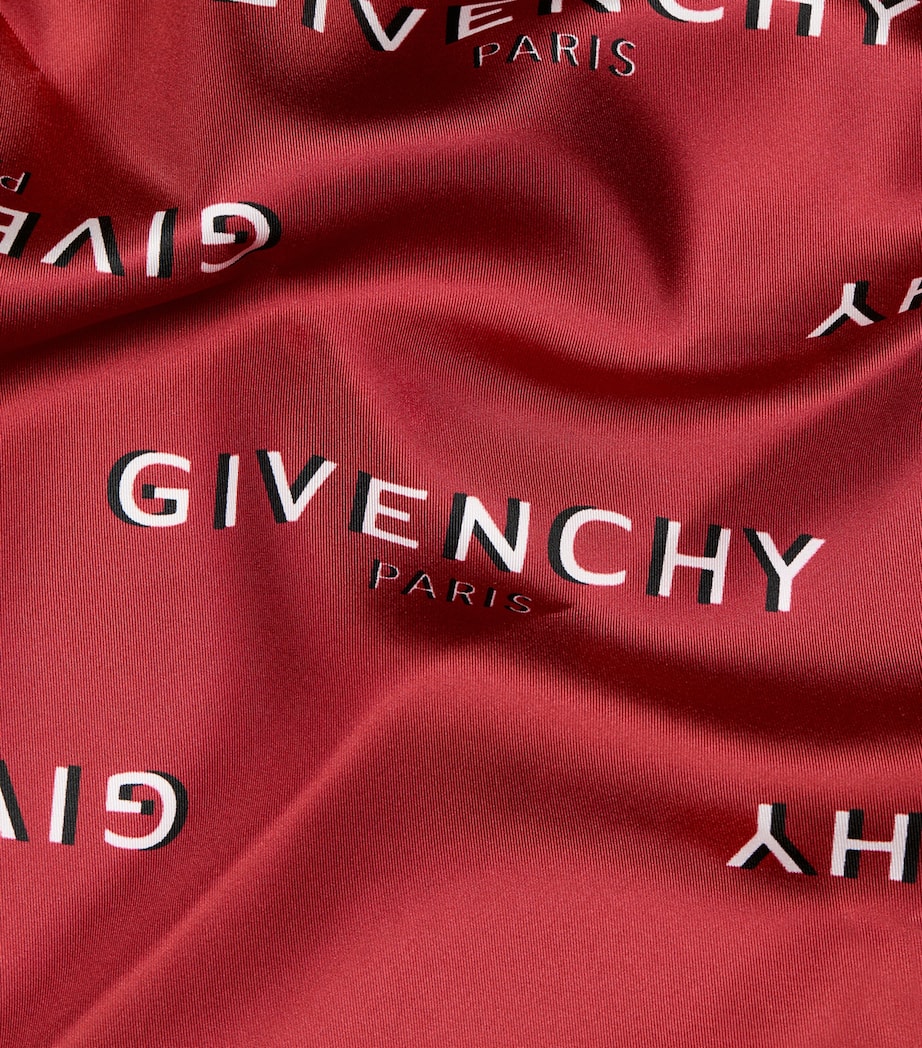 Silk Logo Pocket Square RED Image 2