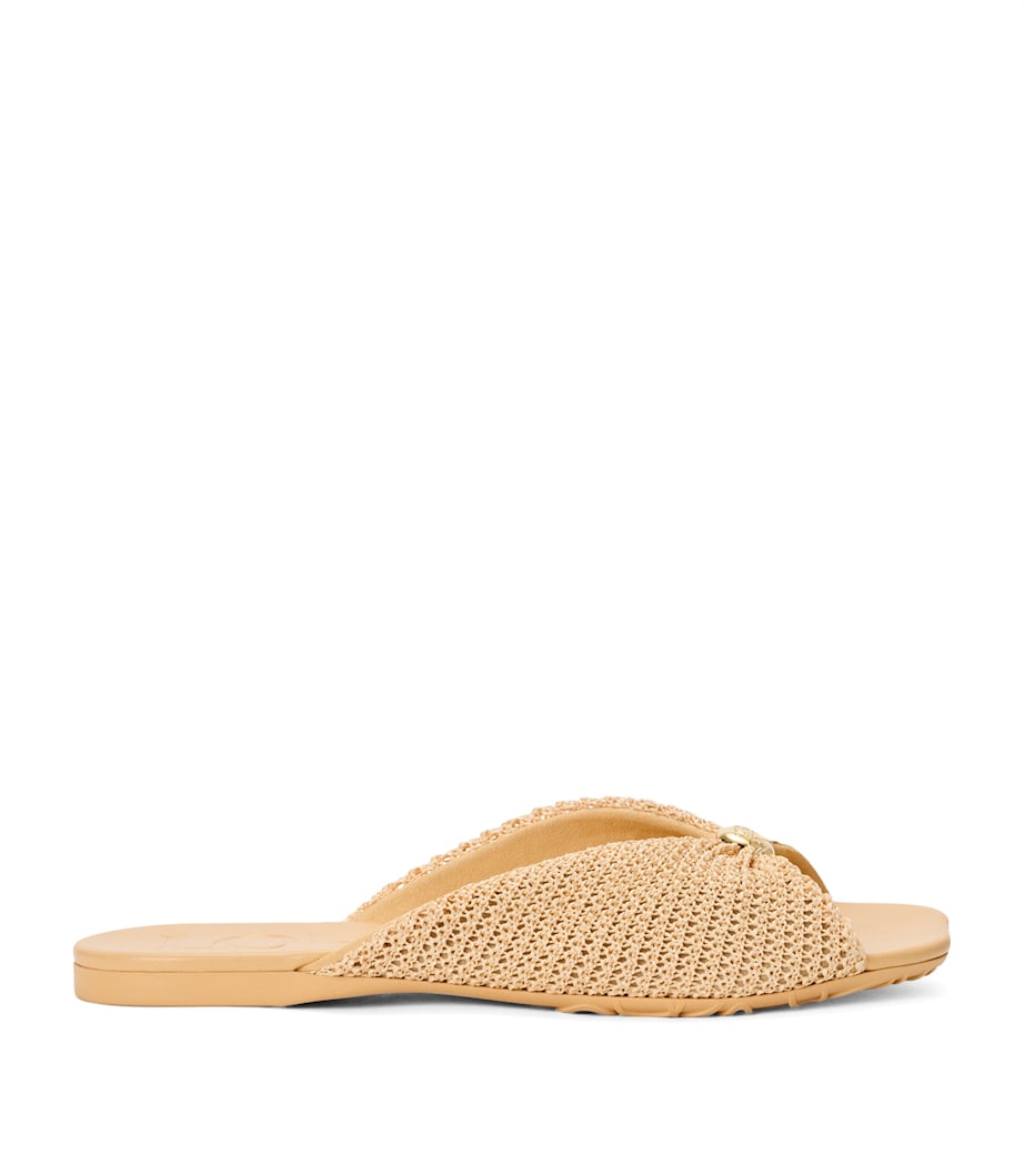 LOEWE x Paula's Ibiza Woven Pebble Slides Natural Image 1