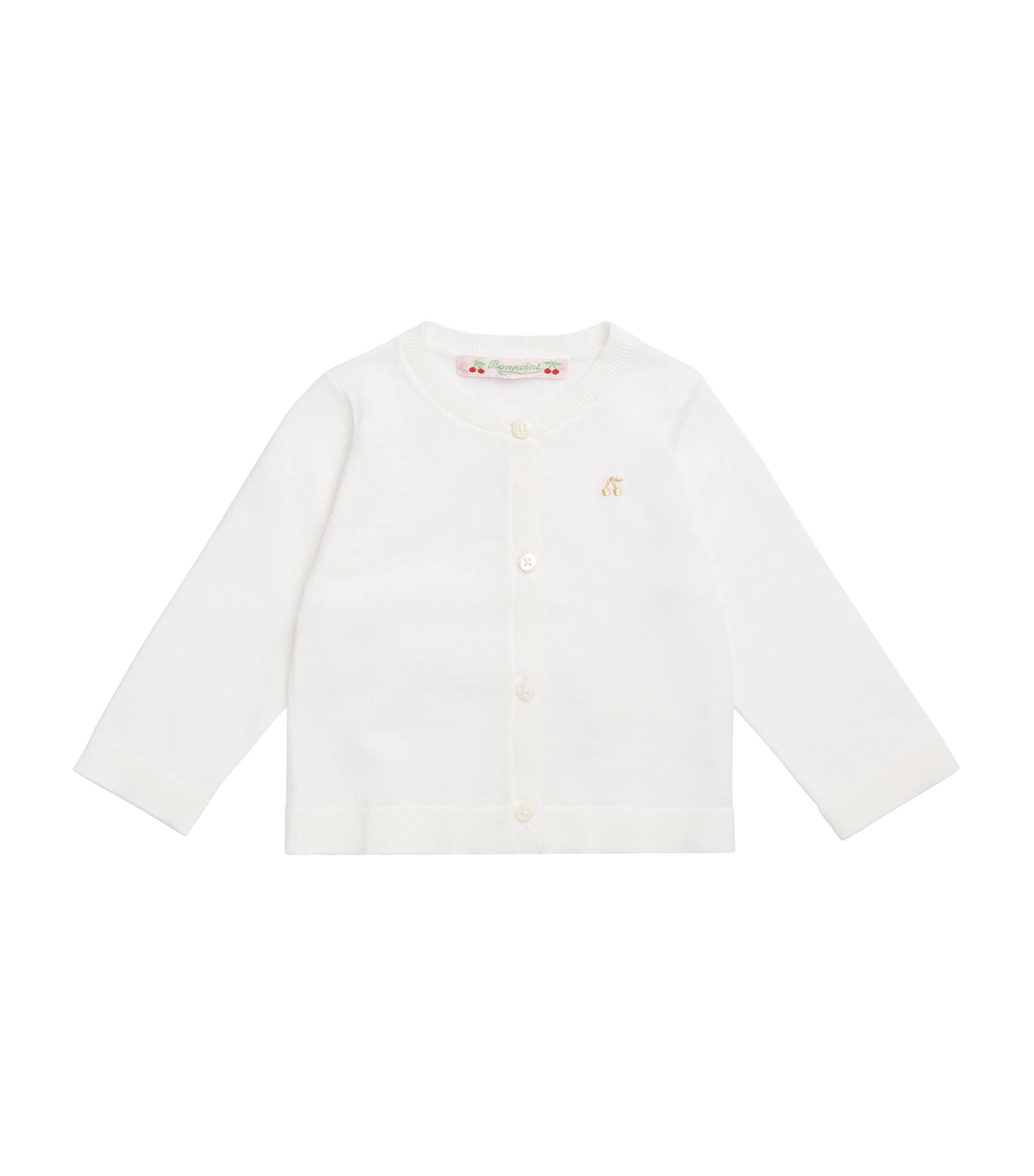 Bonpoint Cotton Cardigan (24-36 Months) Upb Blanc Lait Image 1