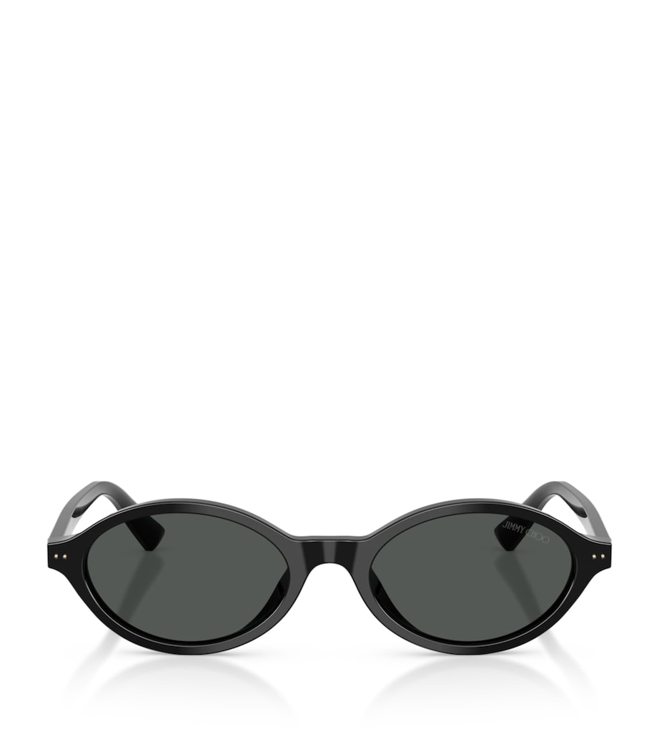 Jimmy Choo Oval Sunglasses Black Image 1