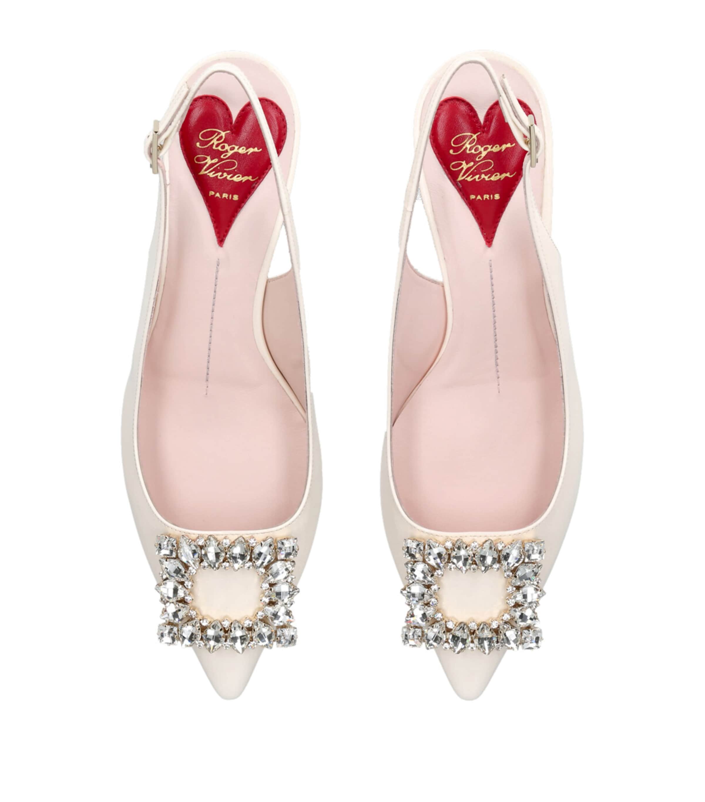 Patent Leather Virgule Slingback Heels 55 CREAM Image 4