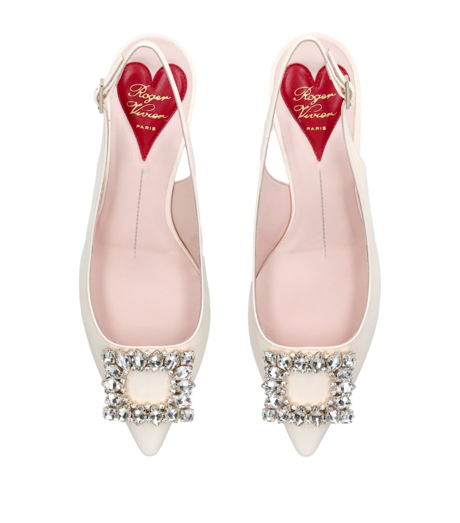 Patent Leather Virgule Slingback Heels 55 CREAM Image 4