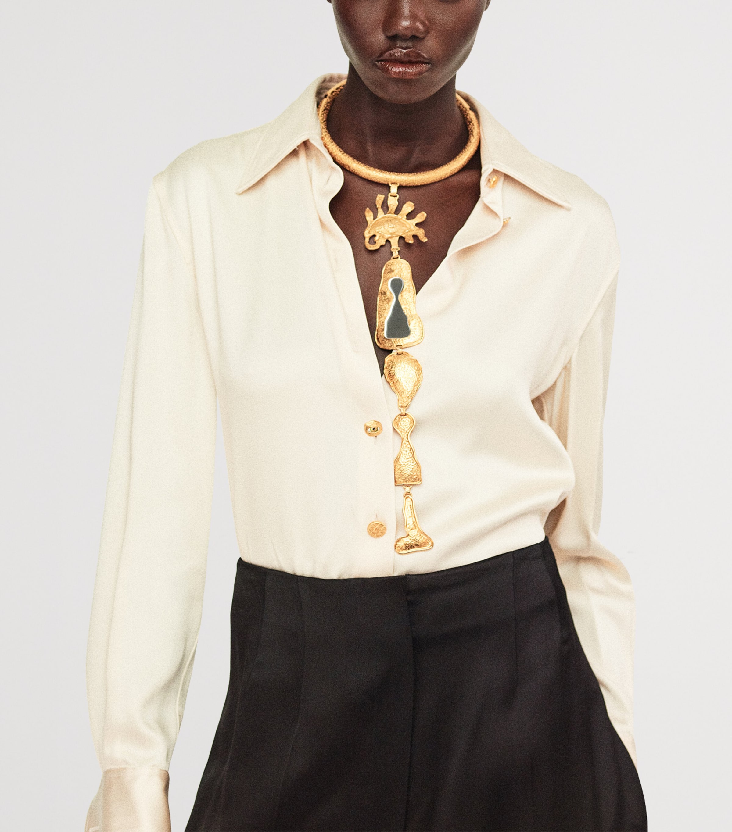 Stacked Necklace 001 GOLD Image 2