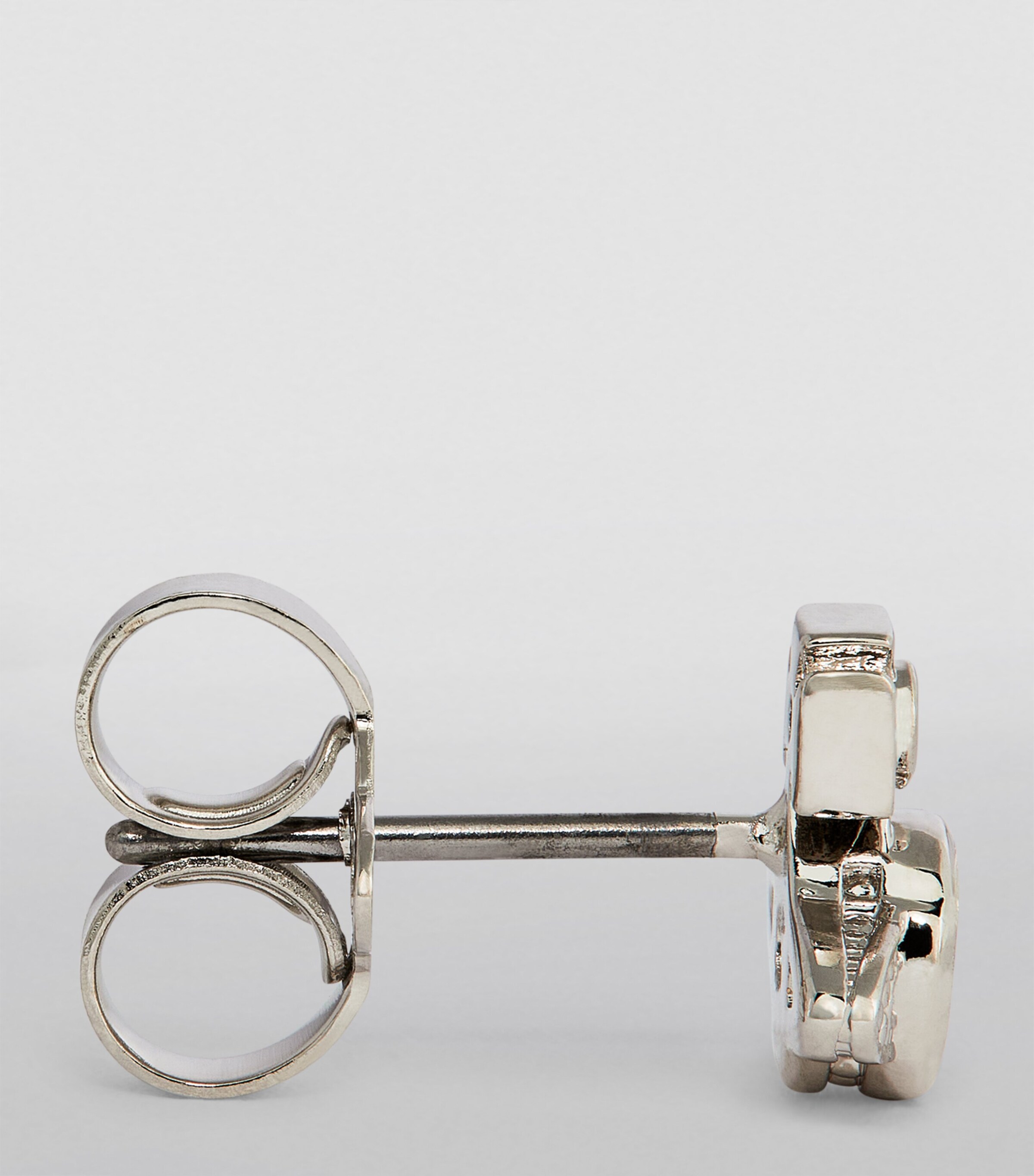Vivienne Westwood Mayfair Bas Relief Stud Earrings Platinum/wht Cz Image 3