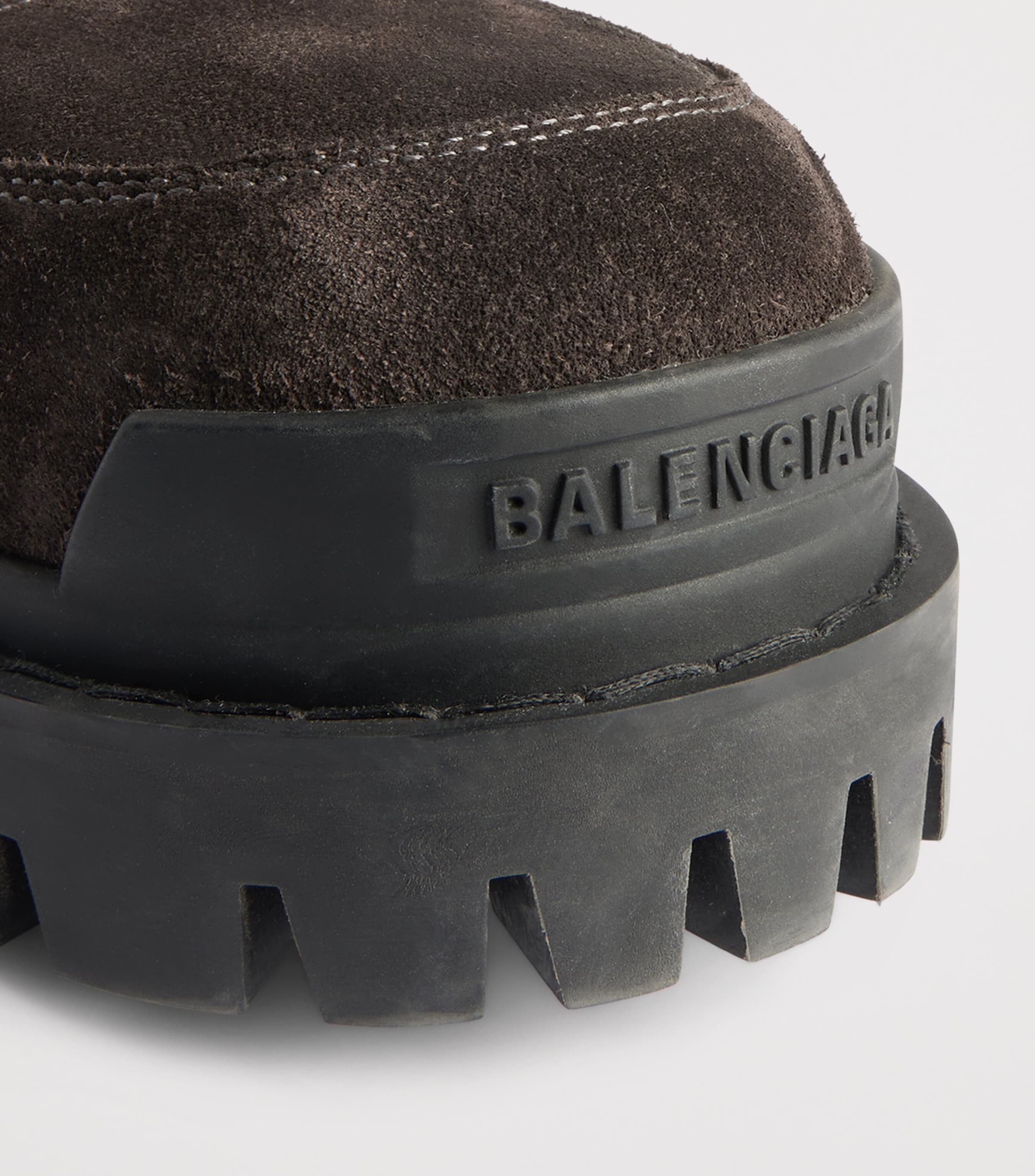 Balenciaga Leather-Cotton Combat Strike Ankle Boots Image 6