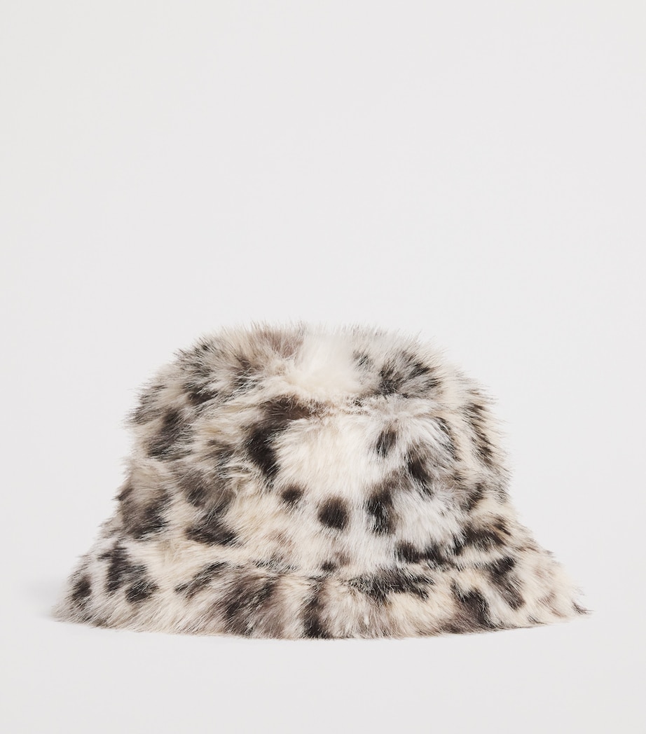 Faux Fur Leopard Bucket Hat LEOPARD Image 2