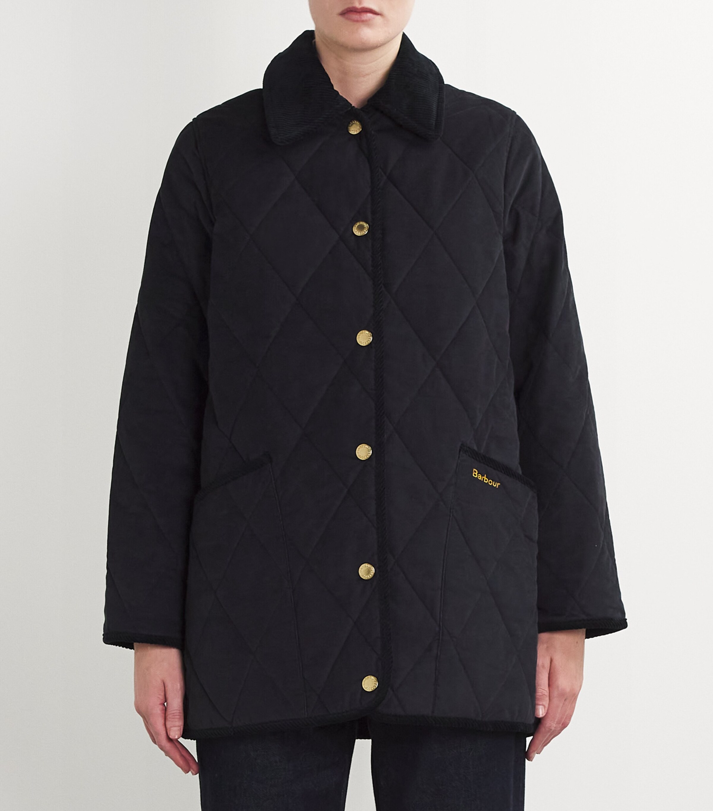 Cotton Quilted Cornelia Jacket DARK NAVY/ TARTAN Image 3