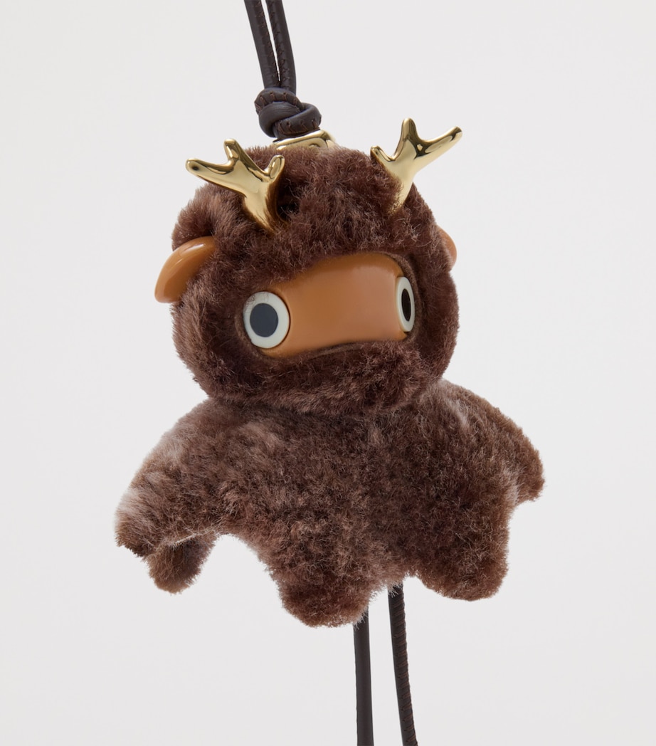 Shearling Deer Puzz Bag Charm BROWN Image 2