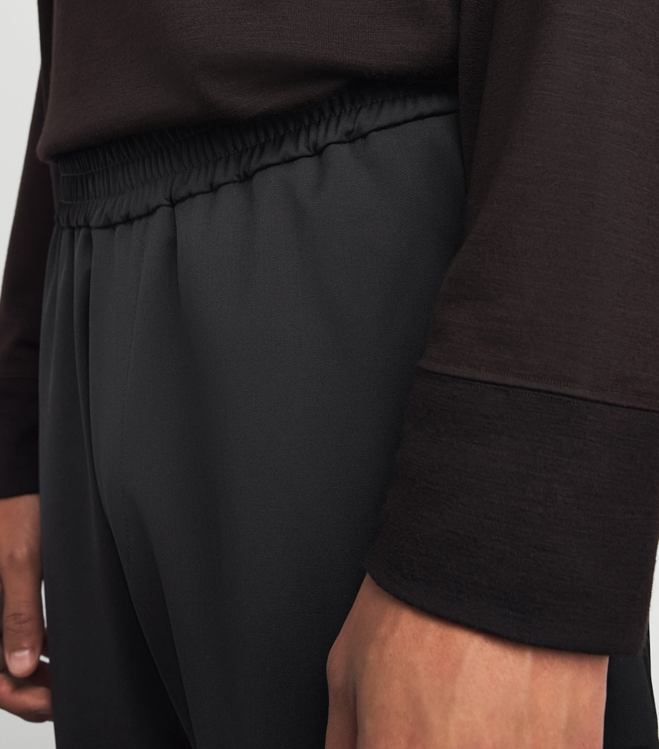 Barena Mens Virgin Wool Drawstring Trousers Nero Image 3