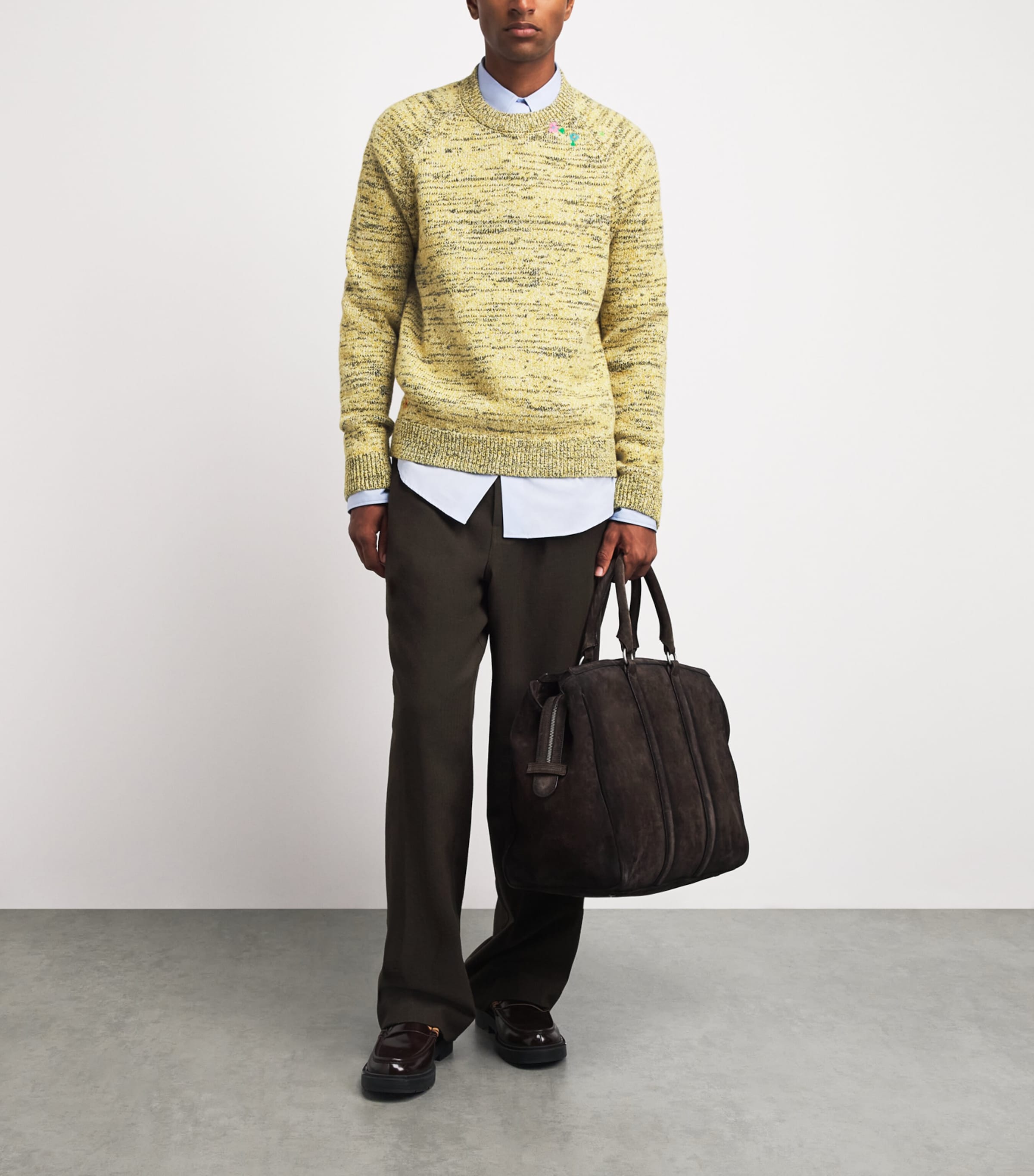 DRIES VAN NOTEN Mens Wool-Blend Embroidered Sweater Image 2