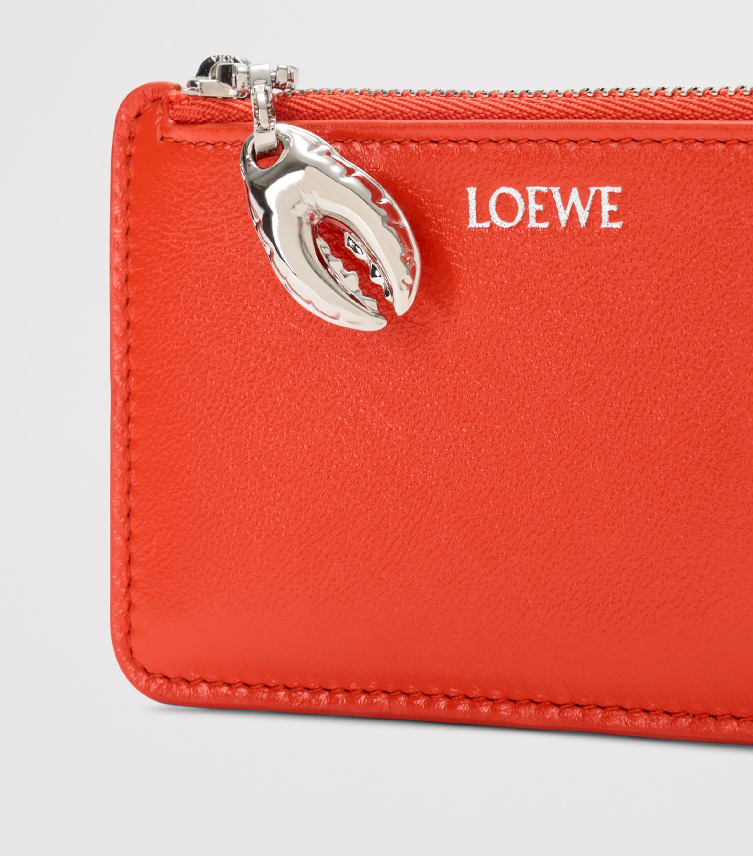 LOEWE x Cosima Von Bonin Lambskin Claw Card Holder Vivid Orange Image 4