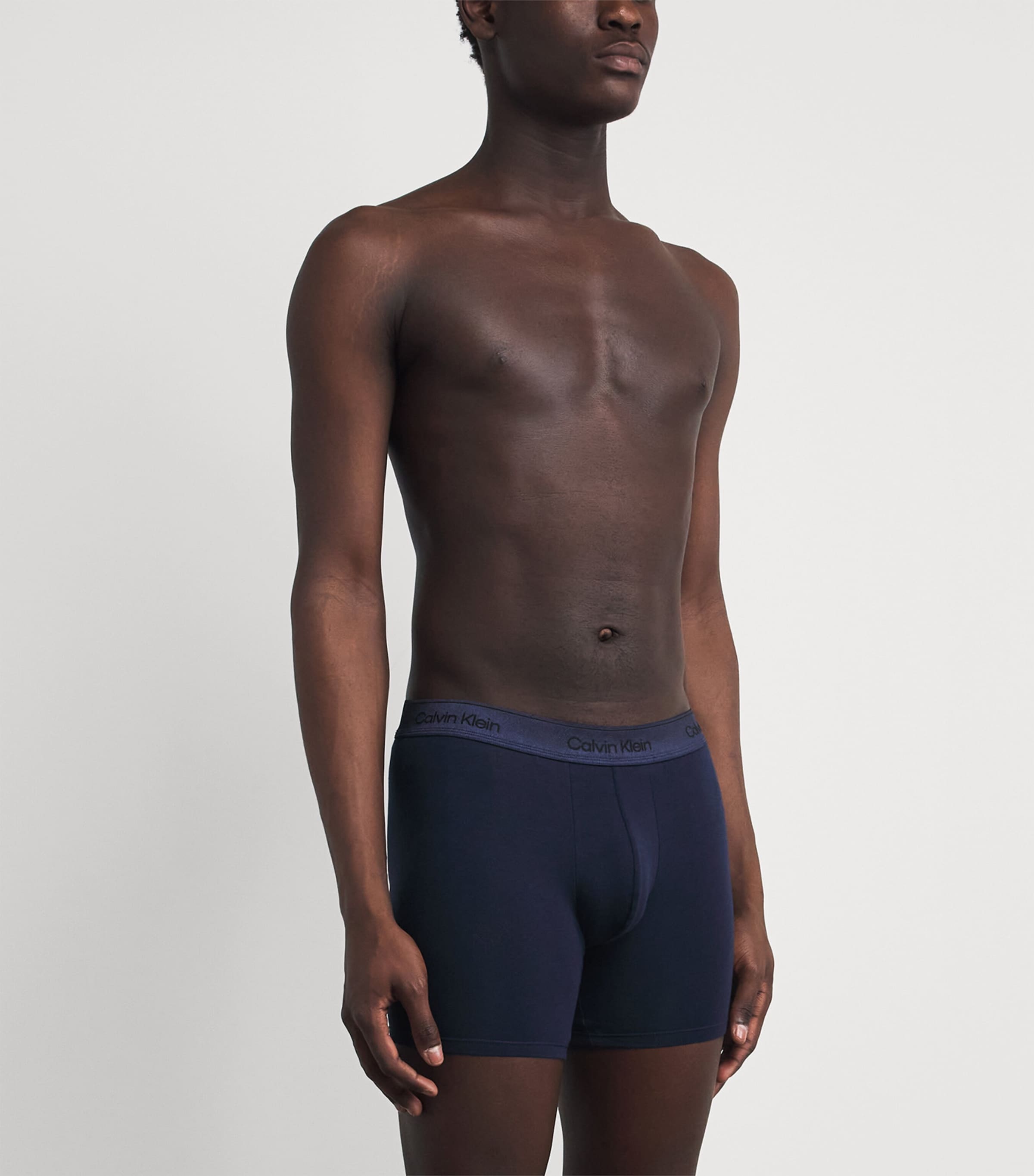 Calvin Klein Mens Stretch-Cotton Icon Star Boxer Briefs (Pack of 3) Sl/crm/grey Image 2