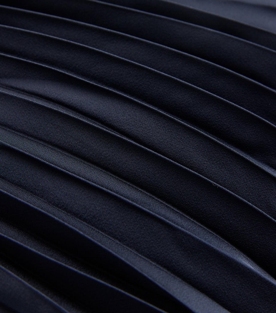 Pleated-Skirt Polo Mini Dress NAVY Image 5