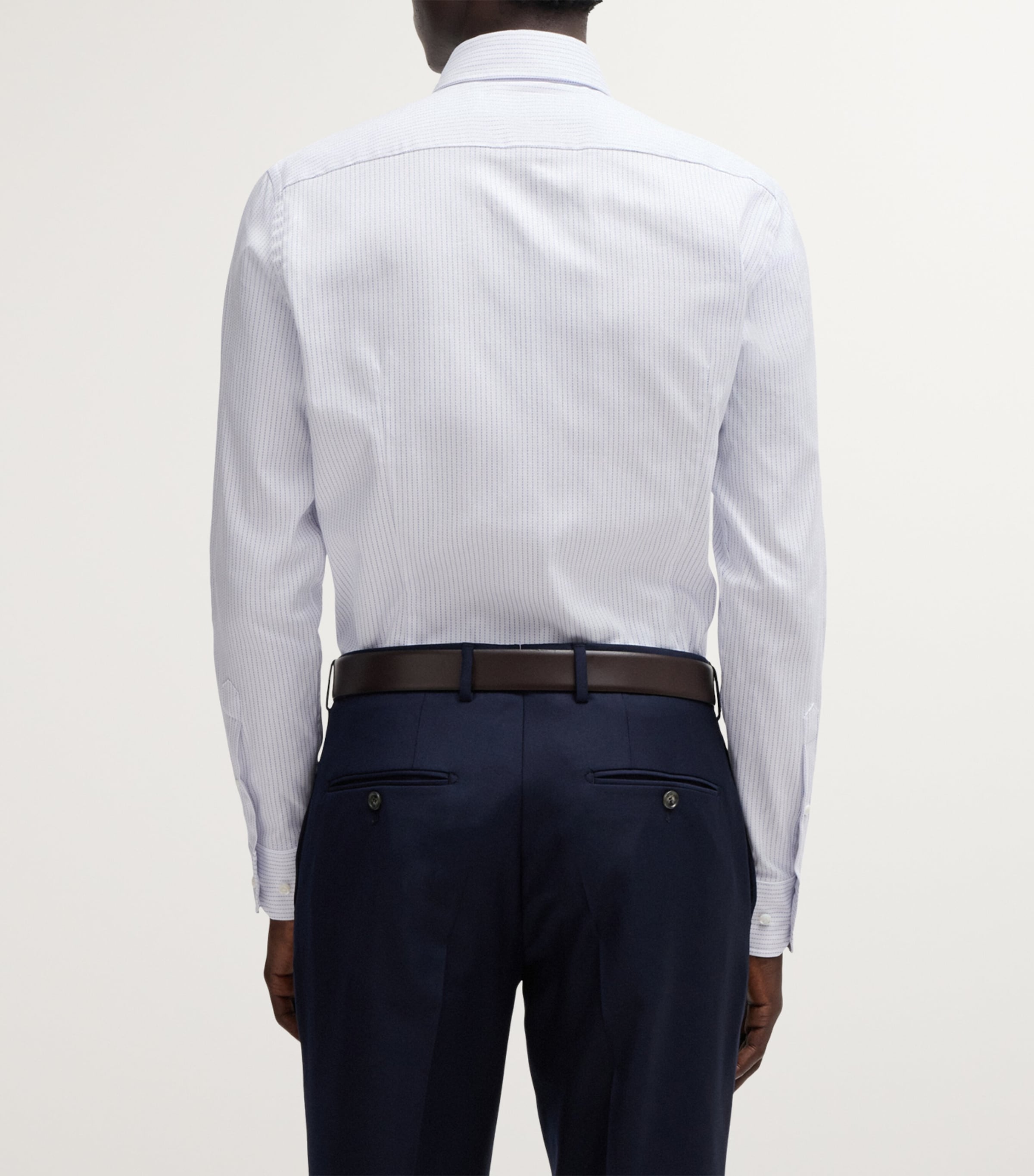 Cotton Striped Slim Shirt 450 Image 4