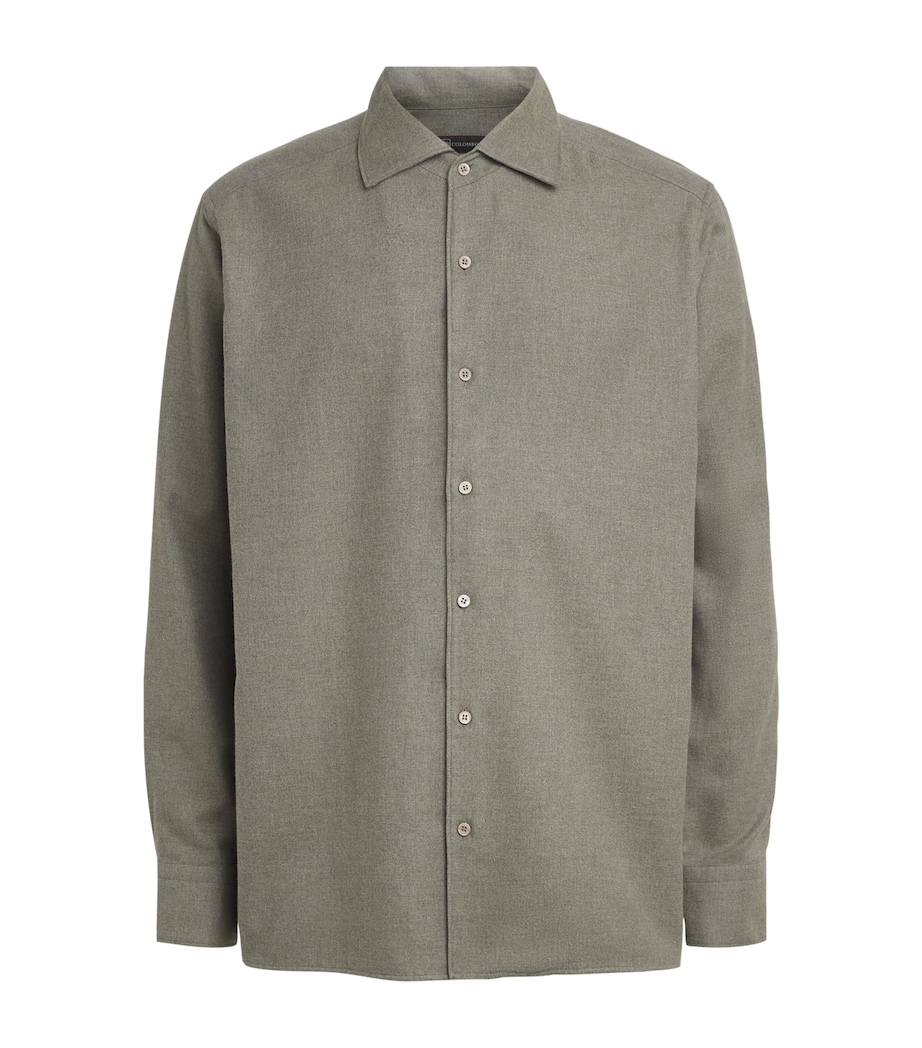 Colombo Mens Cotton Twill Shirt Green Image 1