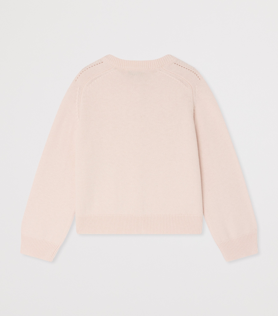 Bonpoint Cotton Elisea Cardigan (10-14 Years) Upb Rose Petale Image 2