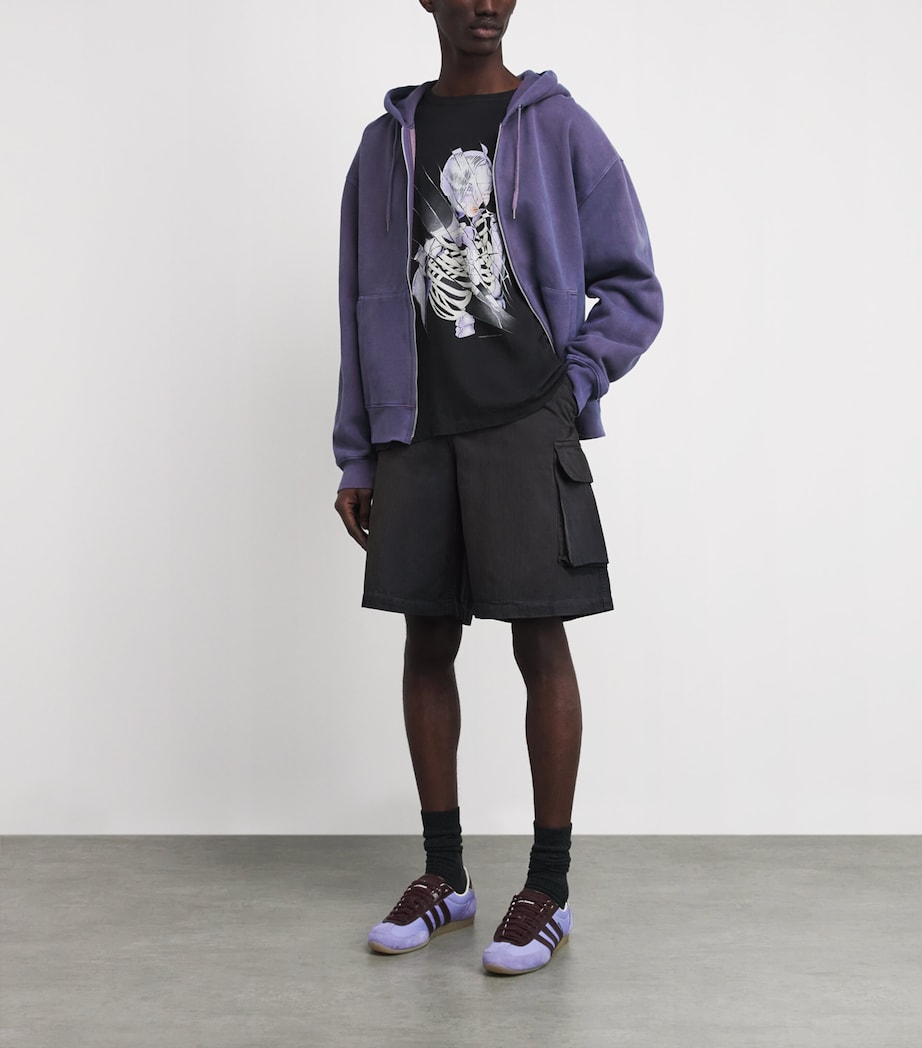 Our Legacy Mens Organic Cotton Rascal Zip-Up Hoodie Antique Amethyst Image 2