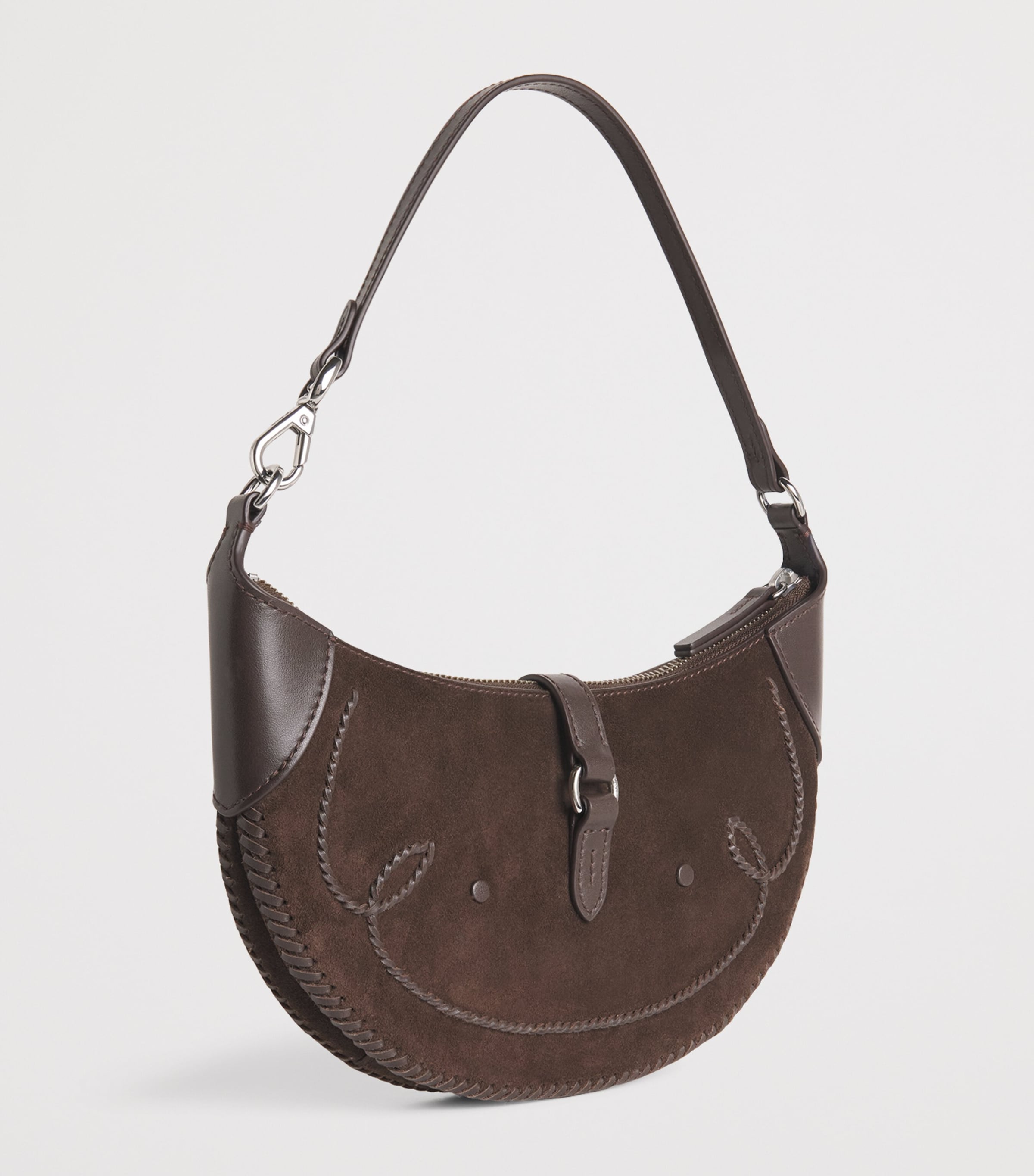 Polo Ralph Lauren Small Suede Polo ID Shoulder Bag Chocolate/tobacco Image 3