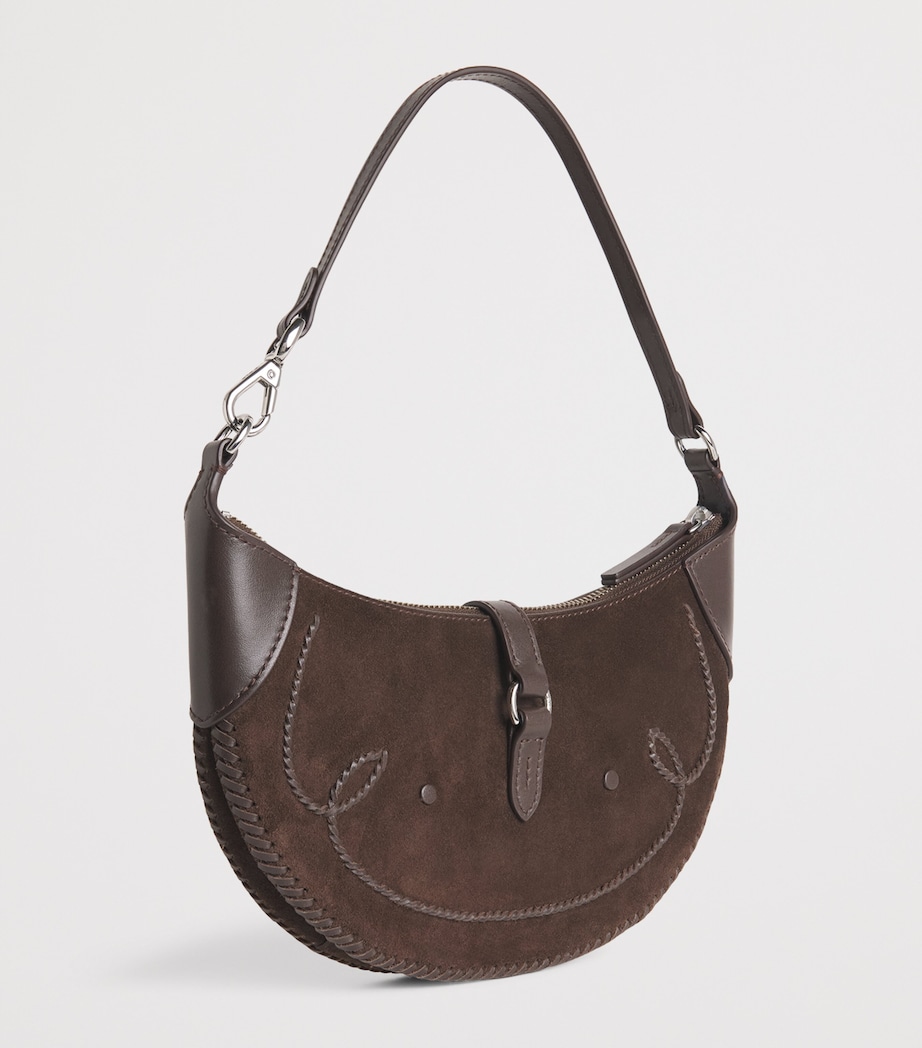 Polo Ralph Lauren Small Suede Polo ID Shoulder Bag Chocolate/tobacco Image 3