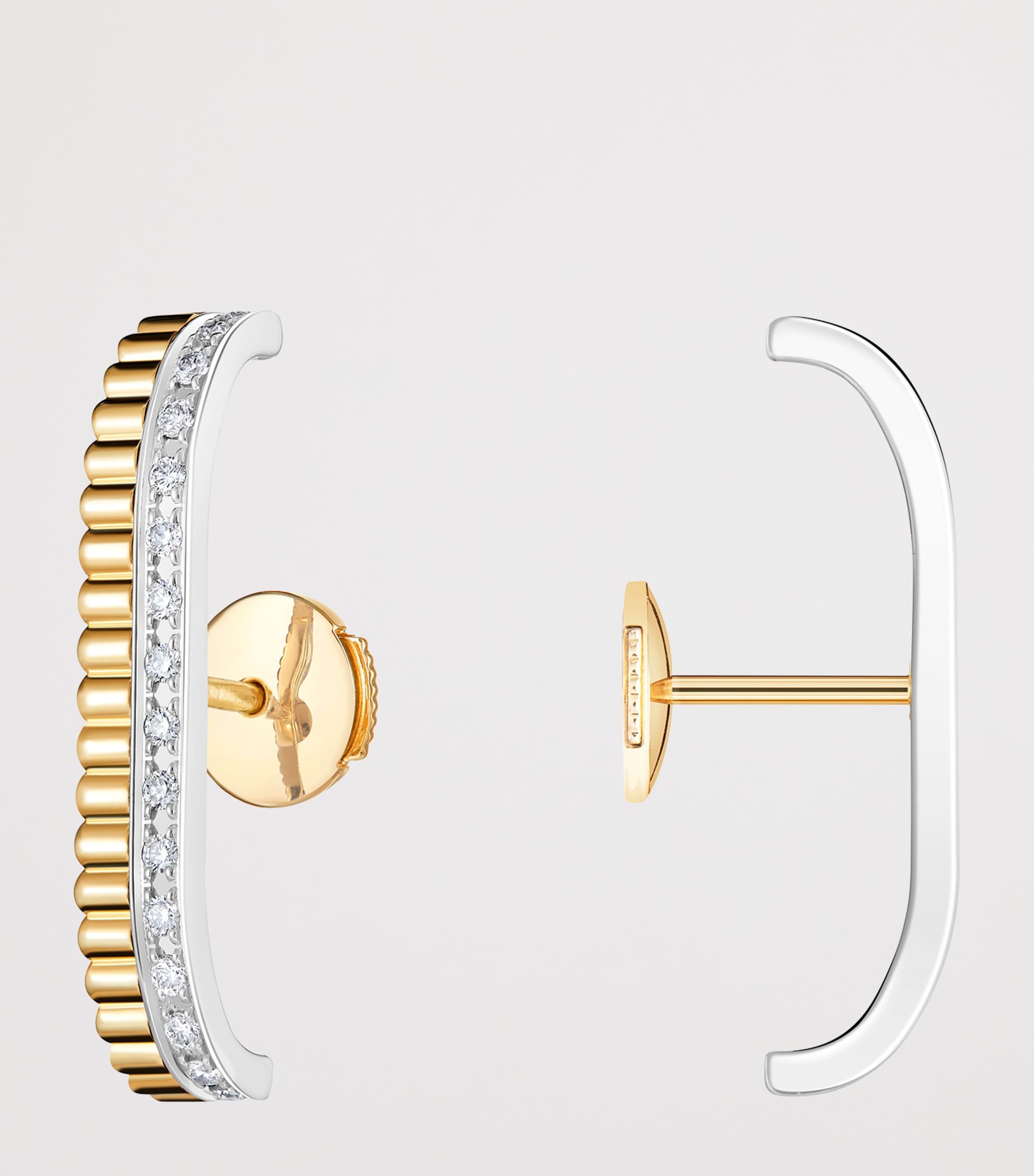 Yellow Gold, White Gold and Diamond Quatre Radiant Edition Stud Earrings YELLOW GOLD Image 2