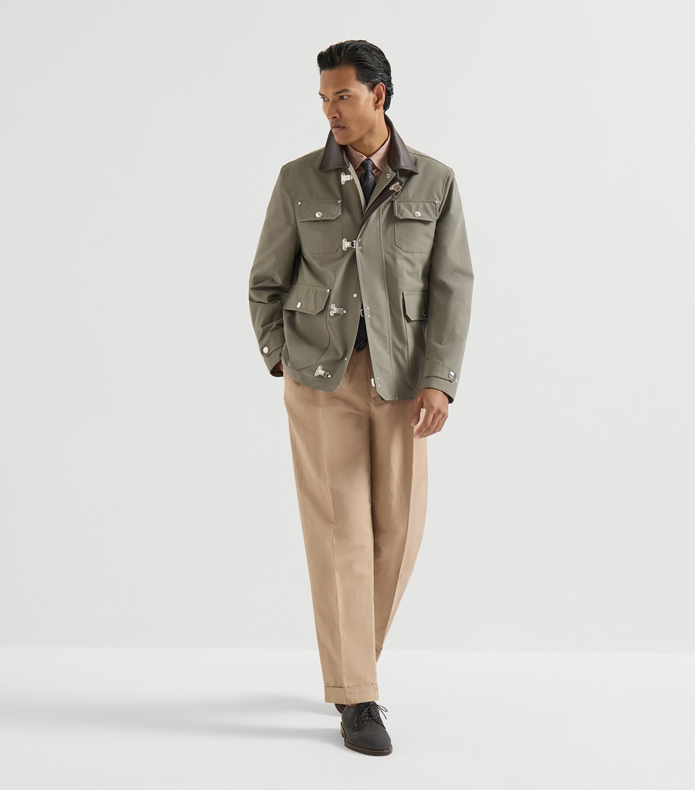 Brunello Cucinelli Mens Cotton Garment-Dyed Shirt Image 5