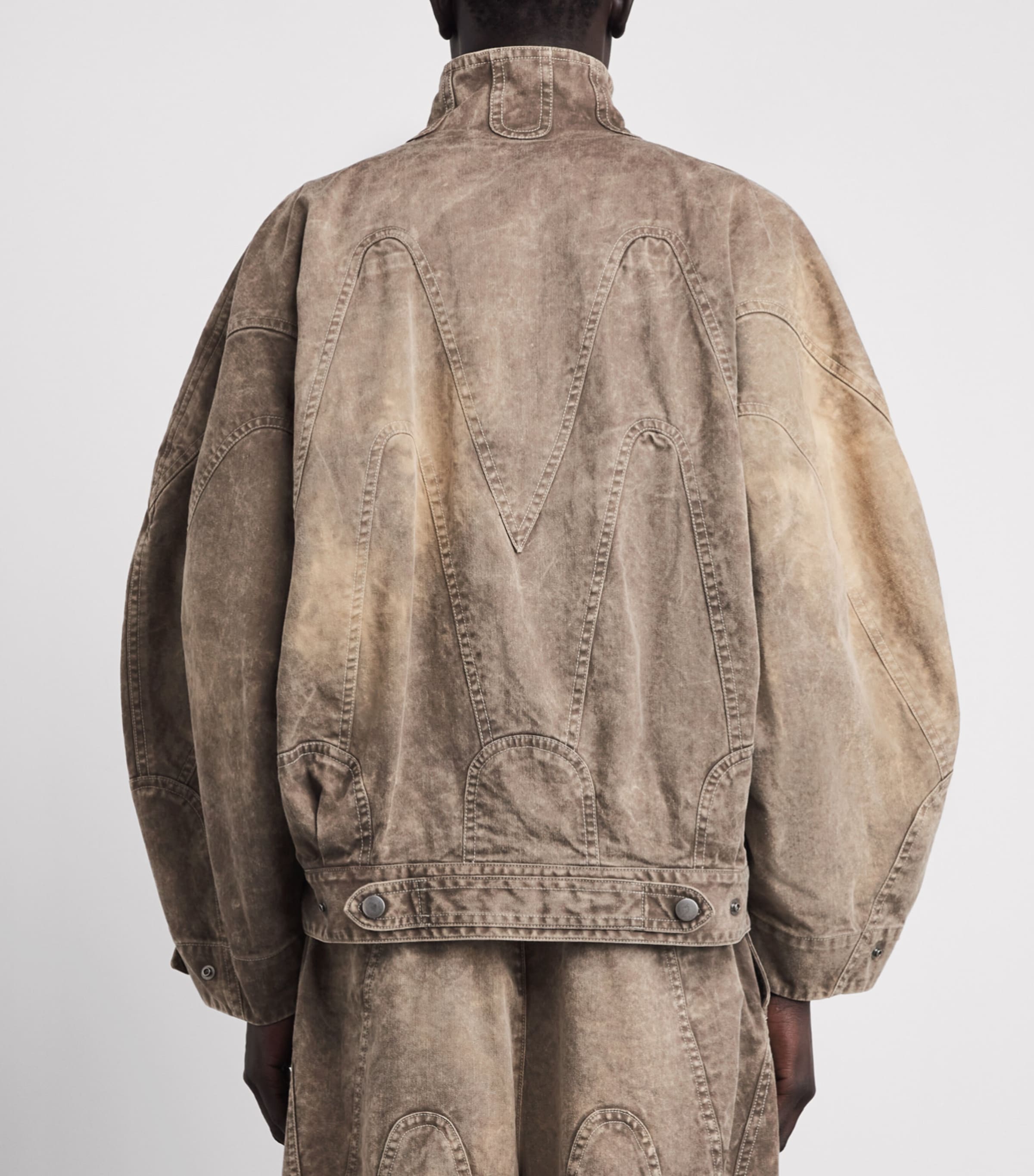 IM MEN Mens Cotton Elements Jacket Dark Beige Image 5