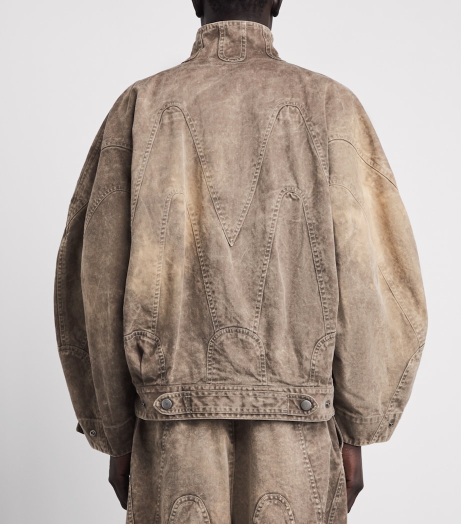IM MEN Mens Cotton Elements Jacket Dark Beige Image 5