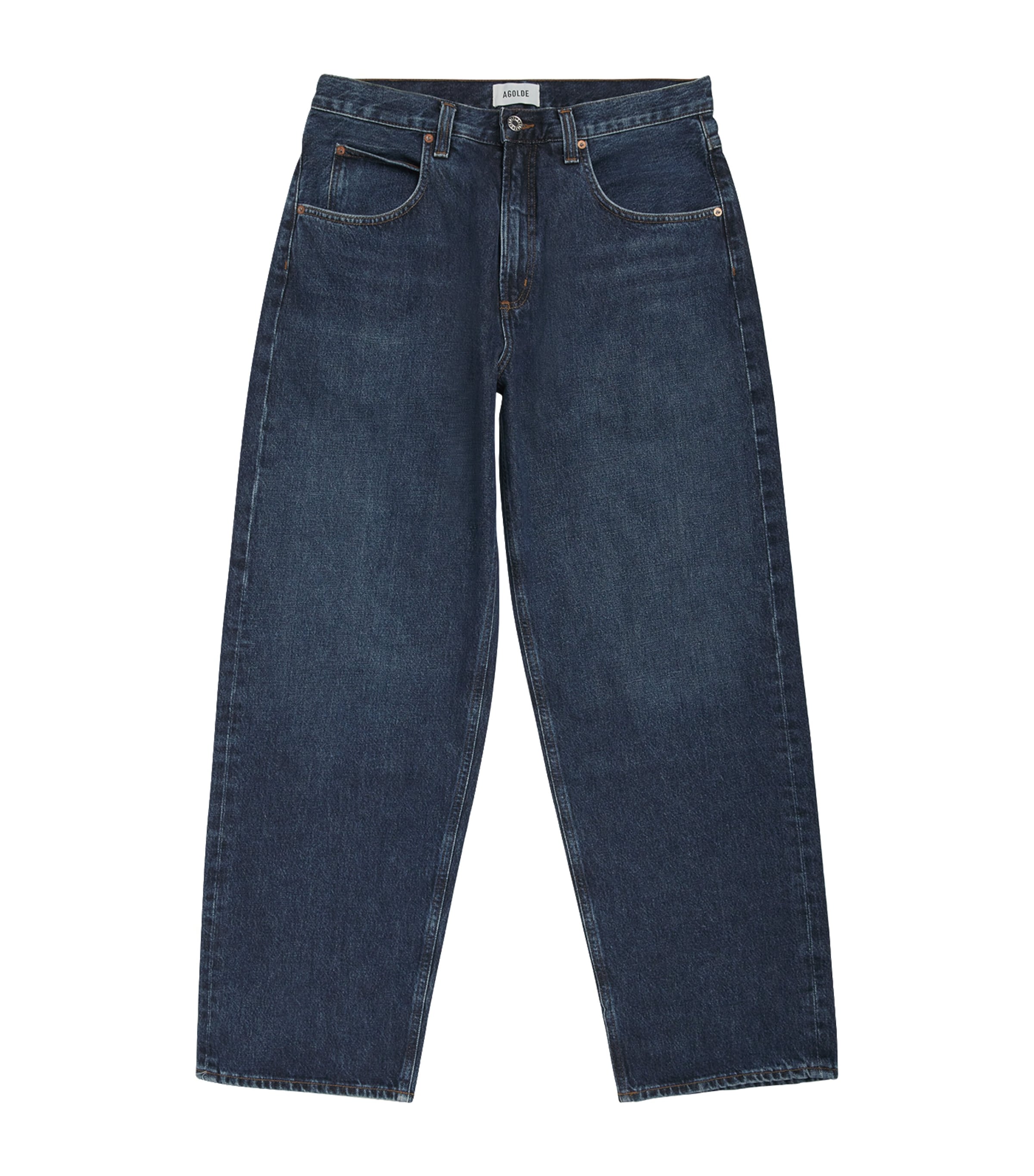 Agolde Fusion Tapered Baggy Jeans In Purple