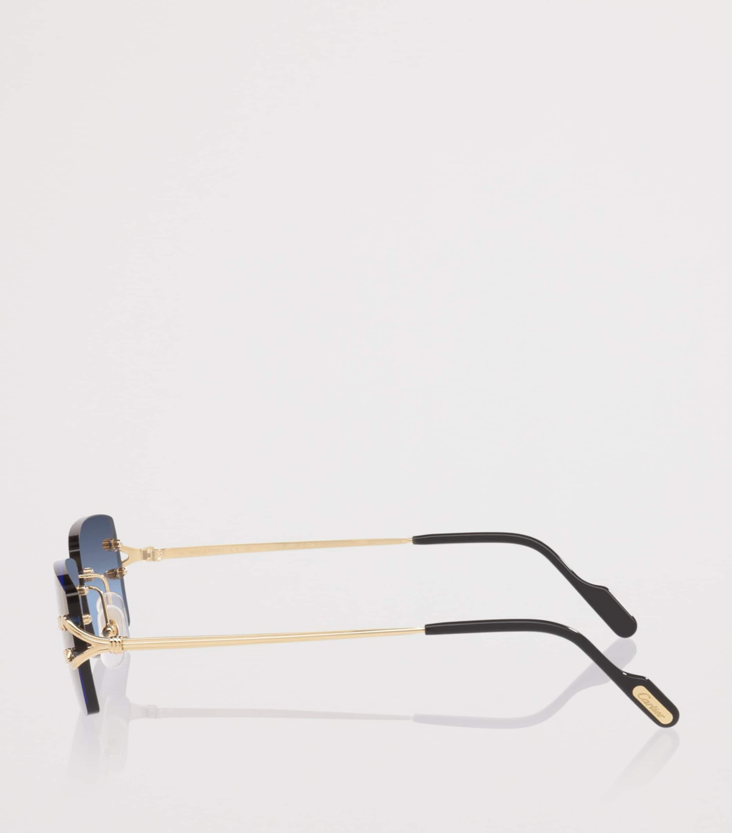Metal Rectangular Sunglasses 2300B1 Image 3