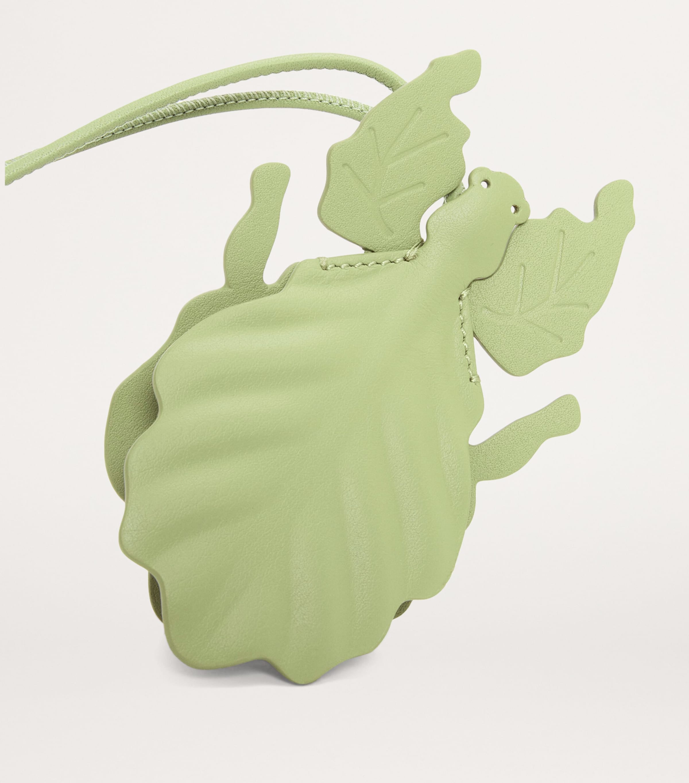Leather Leaf Insect Charm LIGHT PEAR Image 2